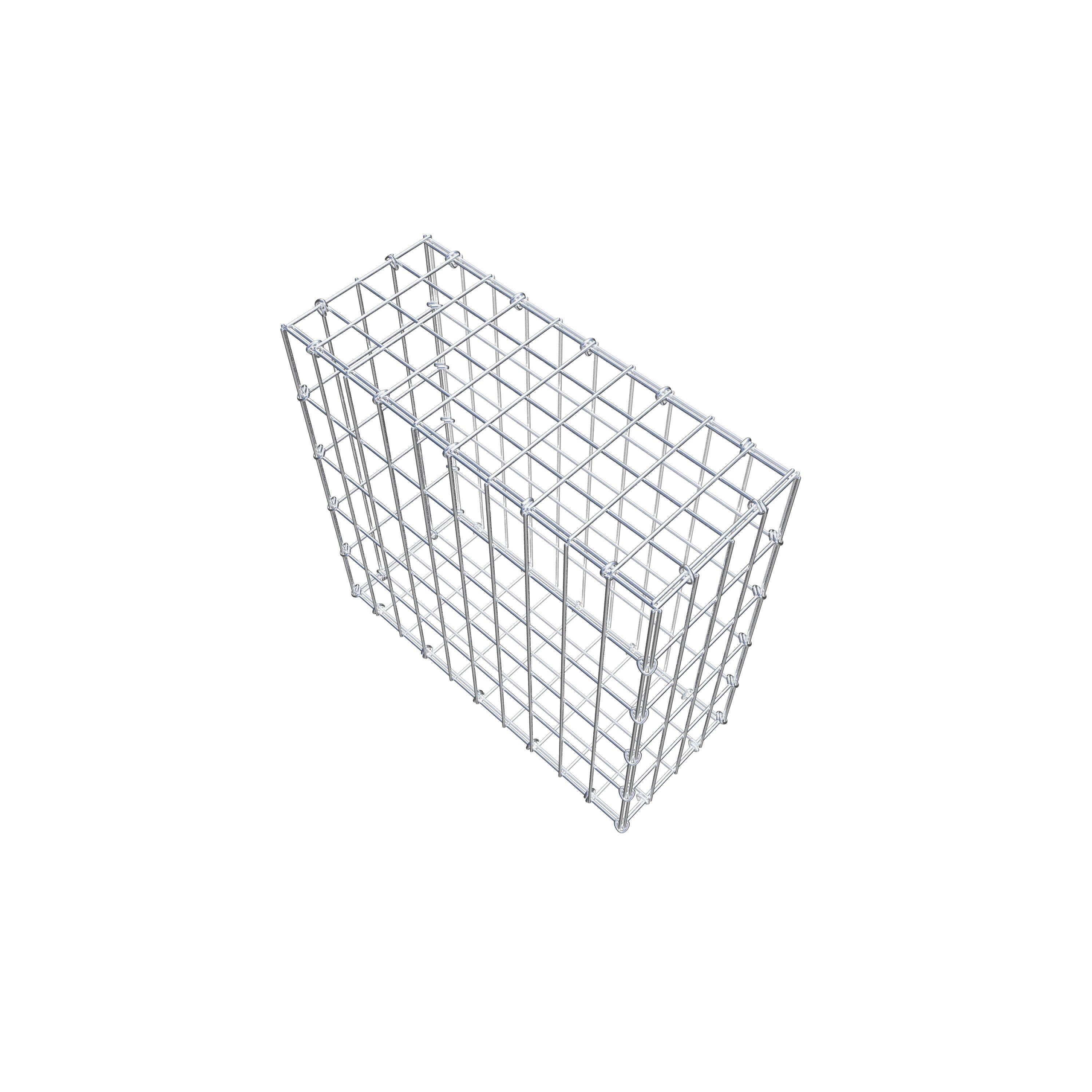 Gabion 50 cm x 50 cm x 20 cm (L x H x D), maskestørrelse 5 cm x 10 cm, C-ring