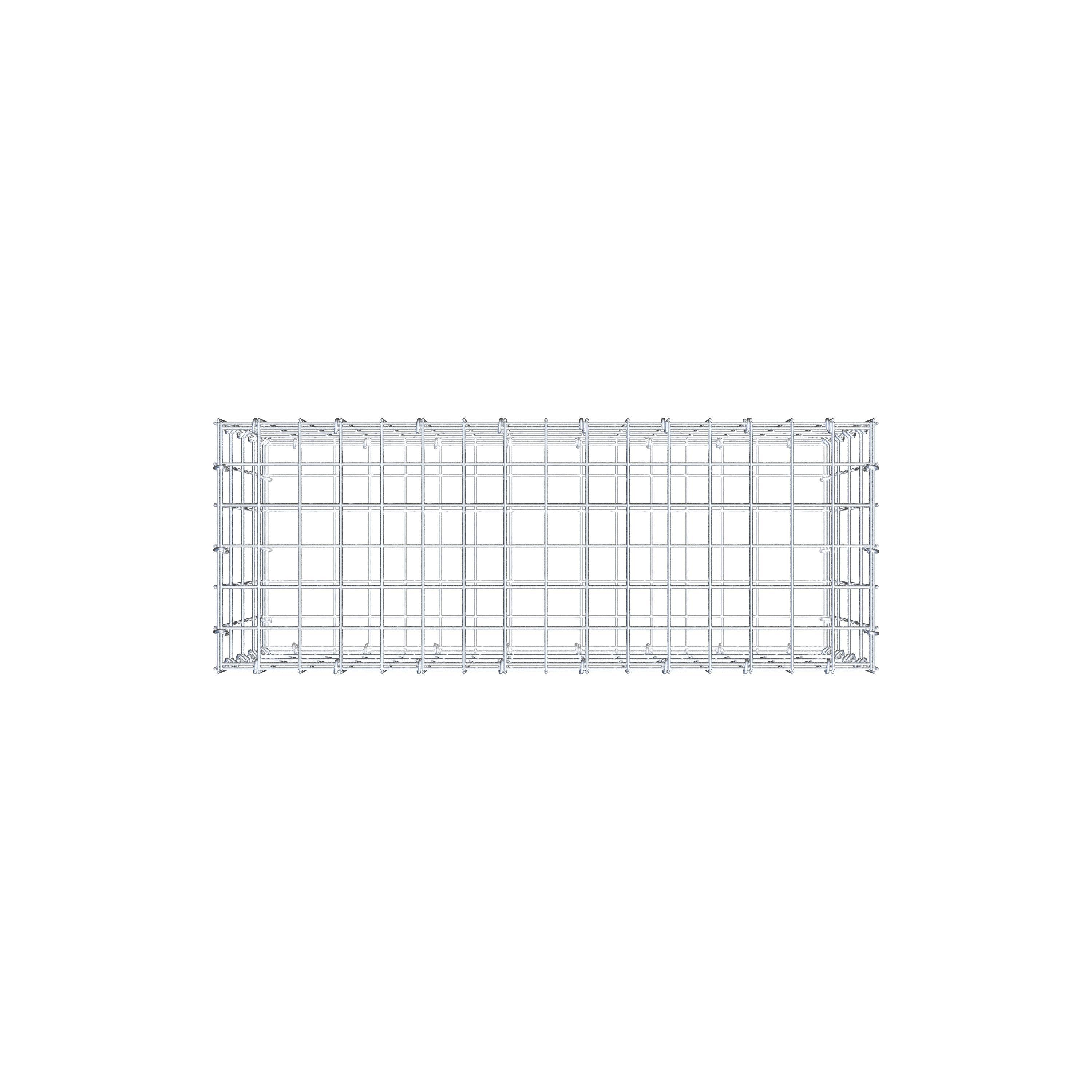 Gabion 80 cm x 40 cm x 30 cm (L x H x D), maskestørrelse 5 cm x 10 cm, C-ring