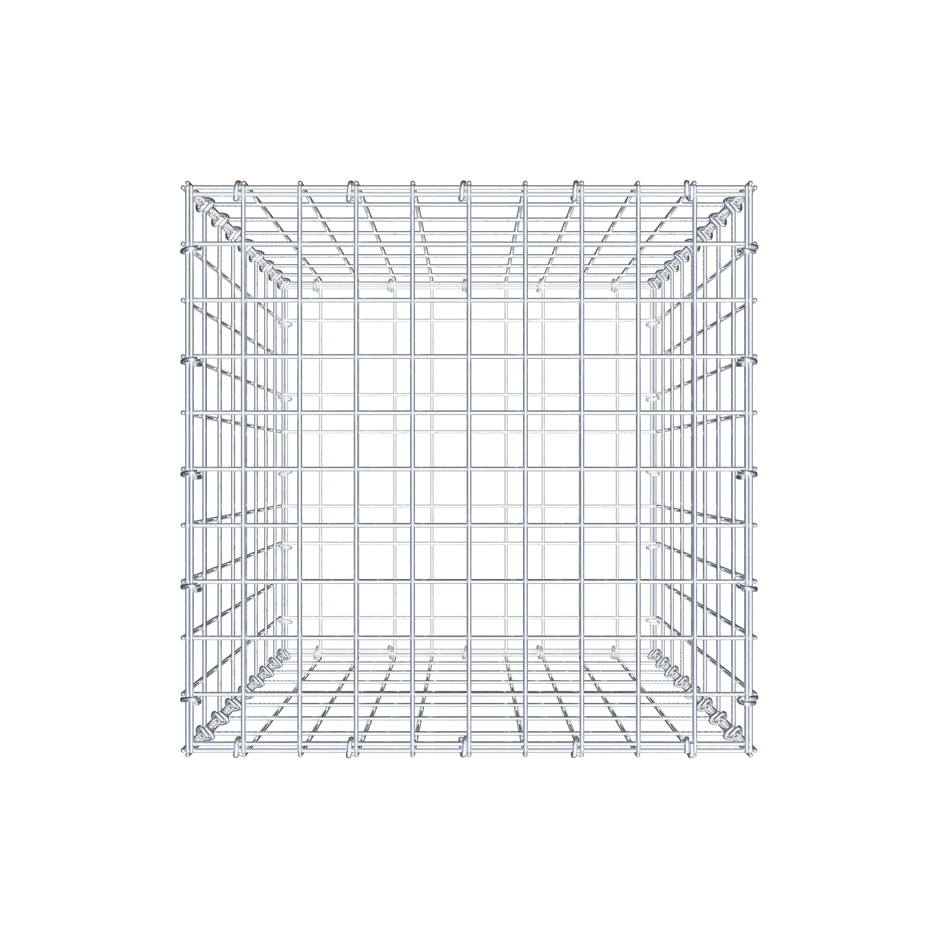 Gabion 80 cm x 50 cm x 50 cm (L x H x D), maskestørrelse 5 cm x 10 cm, C-ring