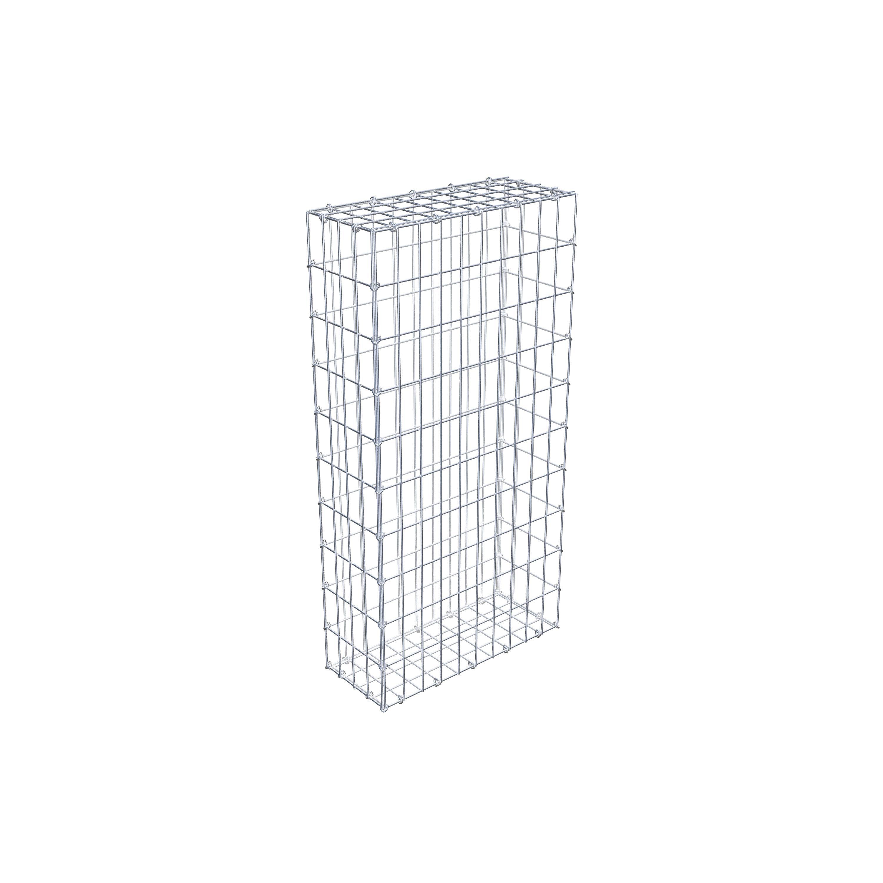 Gabion 100 cm x 20 cm x 50 cm (L x H x D), maskestørrelse 5 cm x 10 cm, C-ring