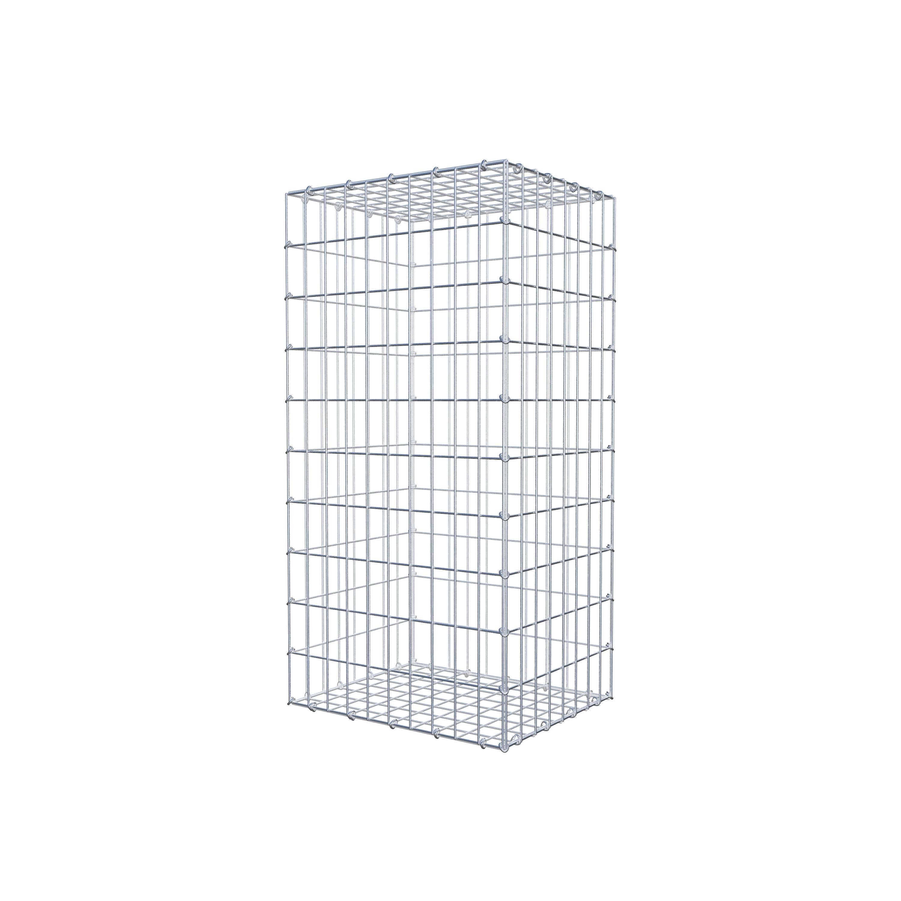 Gabion 100 cm x 40 cm x 50 cm (L x H x D), maskestørrelse 5 cm x 10 cm, C-ring