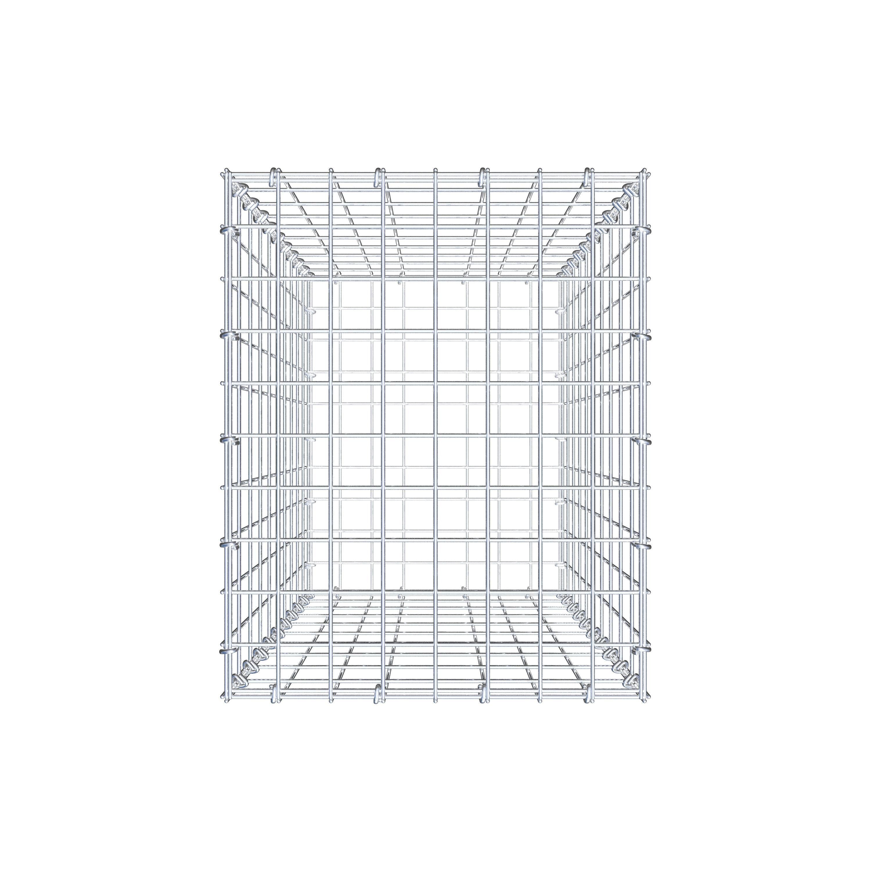 Gabion 100 cm x 40 cm x 50 cm (L x H x D), maskestørrelse 5 cm x 10 cm, C-ring