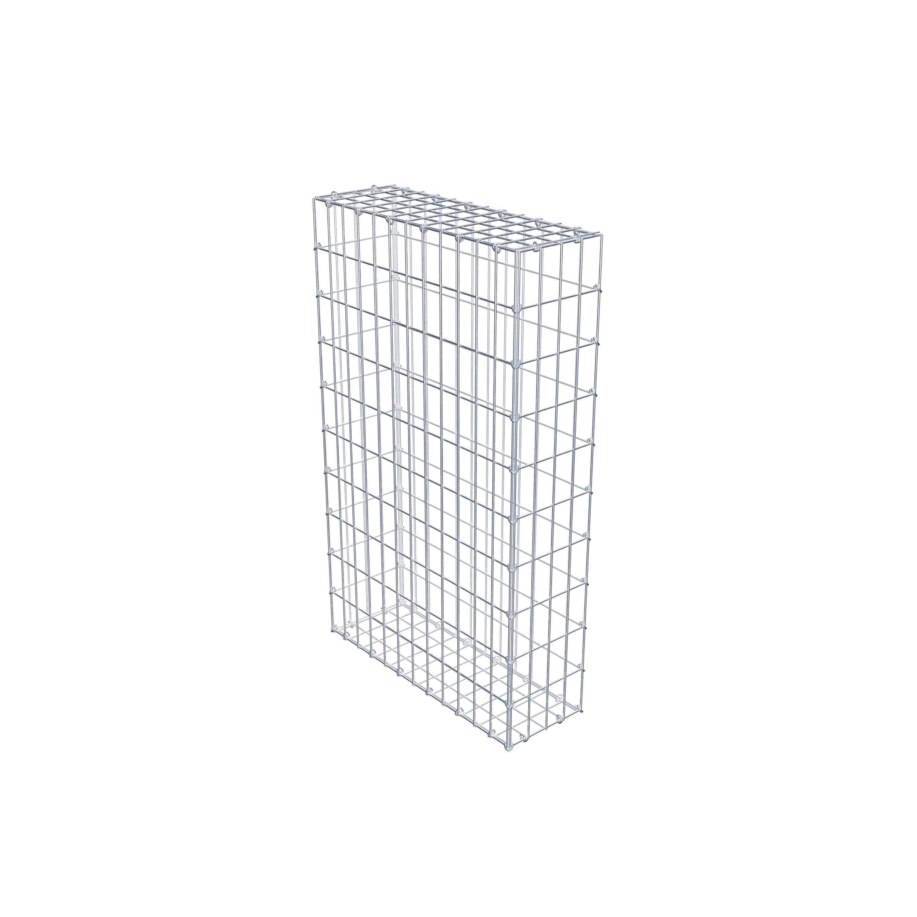 Gabion 100 cm x 60 cm x 20 cm (L x H x D), maskestørrelse 5 cm x 10 cm, C-ring