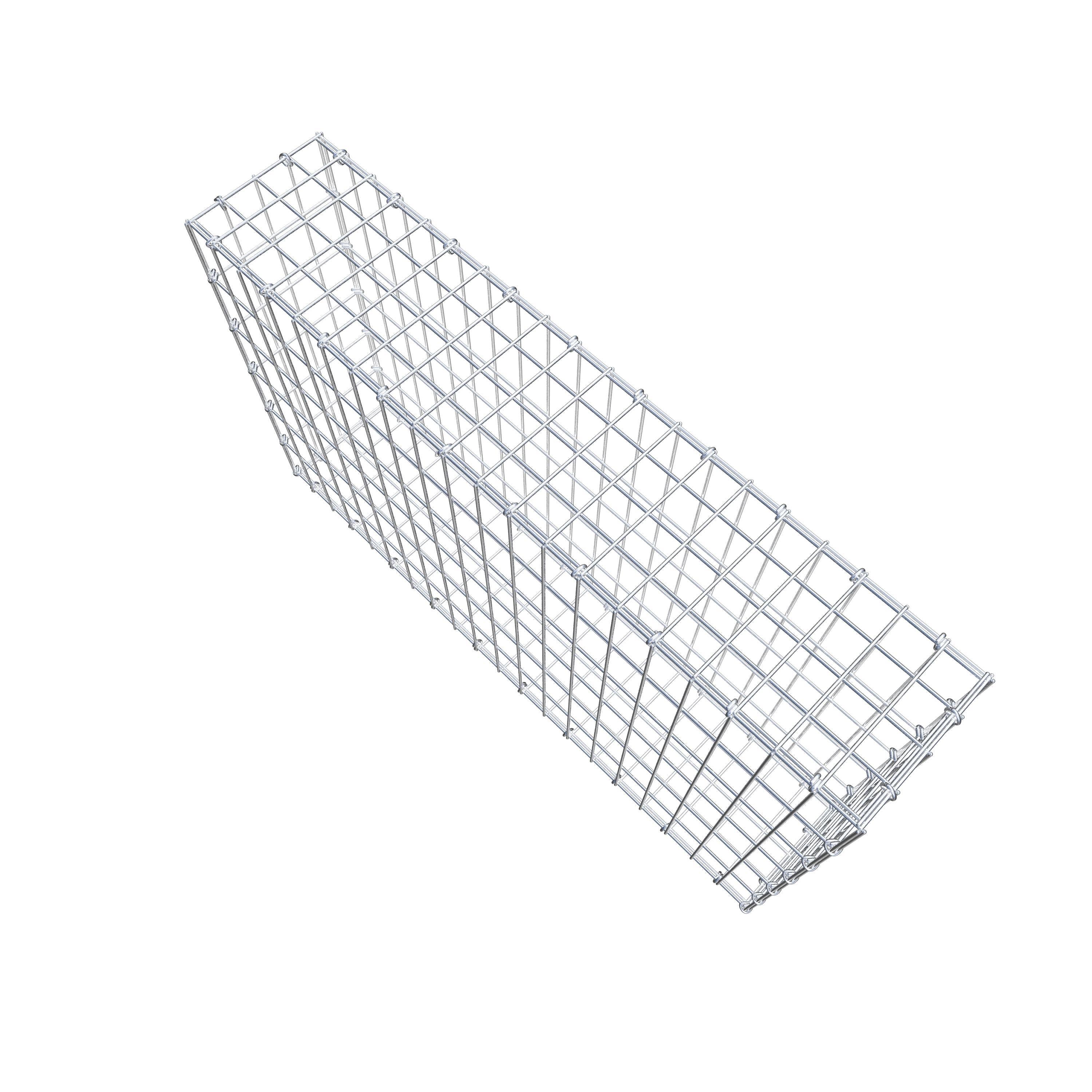 Gabion 100 cm x 60 cm x 20 cm (L x H x D), maskestørrelse 5 cm x 10 cm, C-ring