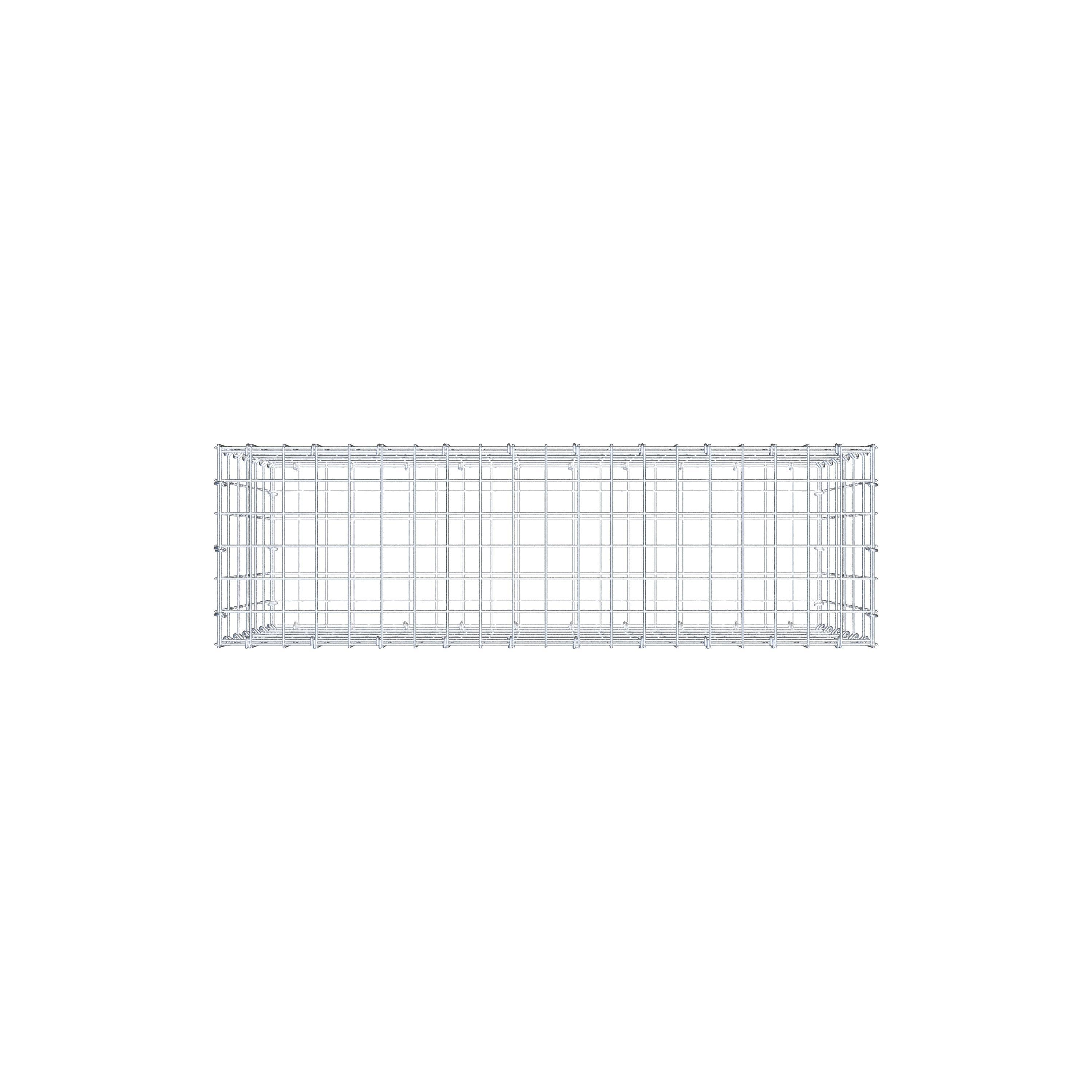 Gabion 100 cm x 60 cm x 30 cm (L x H x D), maskestørrelse 5 cm x 10 cm, C-ring