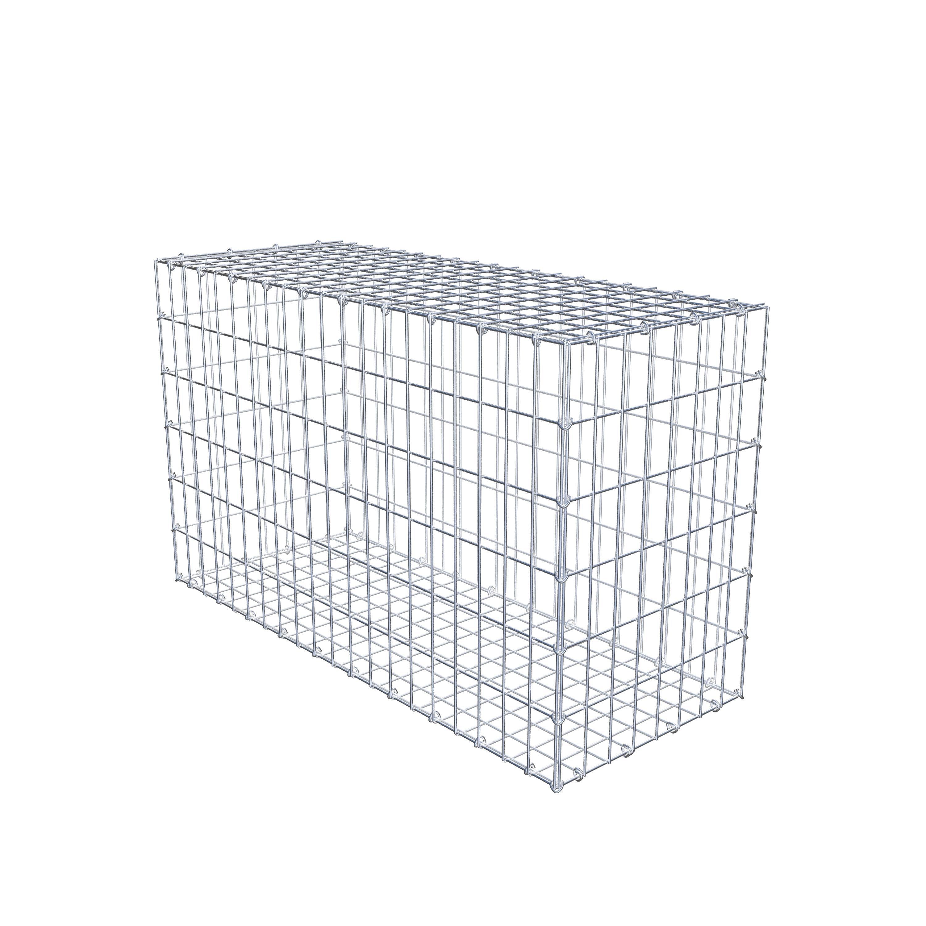 Gabion 100 cm x 60 cm x 40 cm (L x H x D), maskestørrelse 5 cm x 10 cm, C-ring