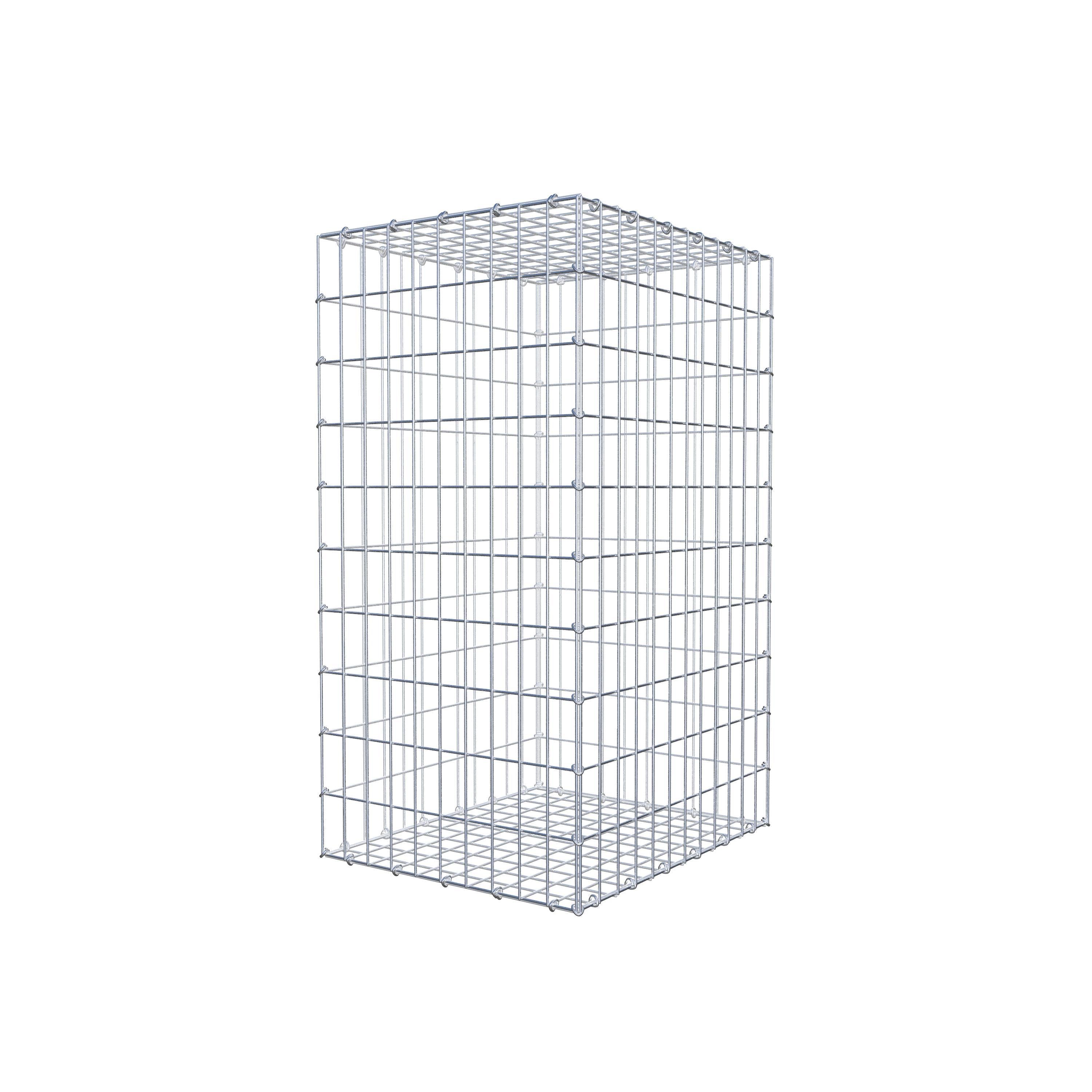 Gabion 100 cm x 60 cm x 50 cm (L x H x D), maskestørrelse 5 cm x 10 cm, C-ring