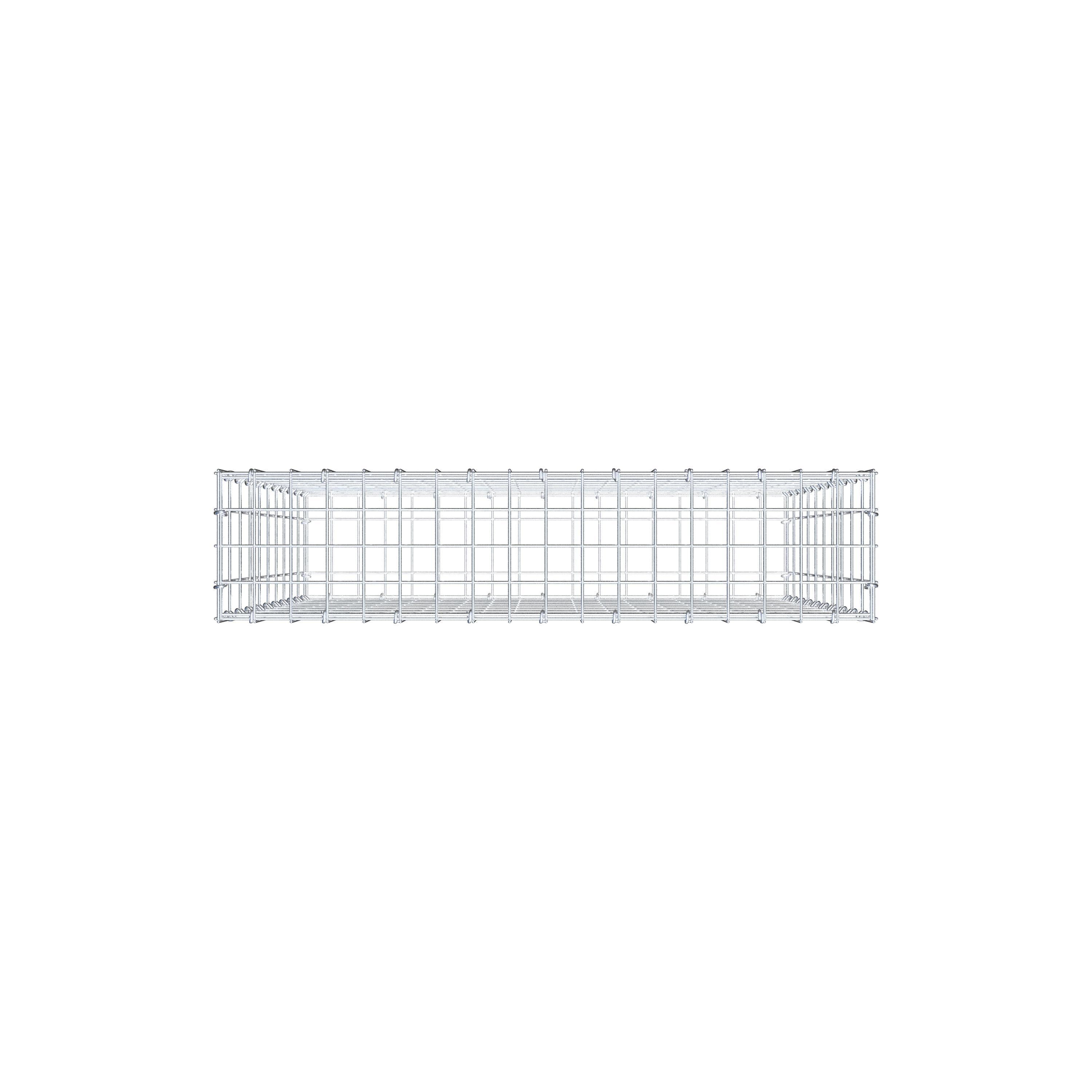 Gabion 100 cm x 90 cm x 20 cm (L x H x D), maskestørrelse 5 cm x 10 cm, C-ring