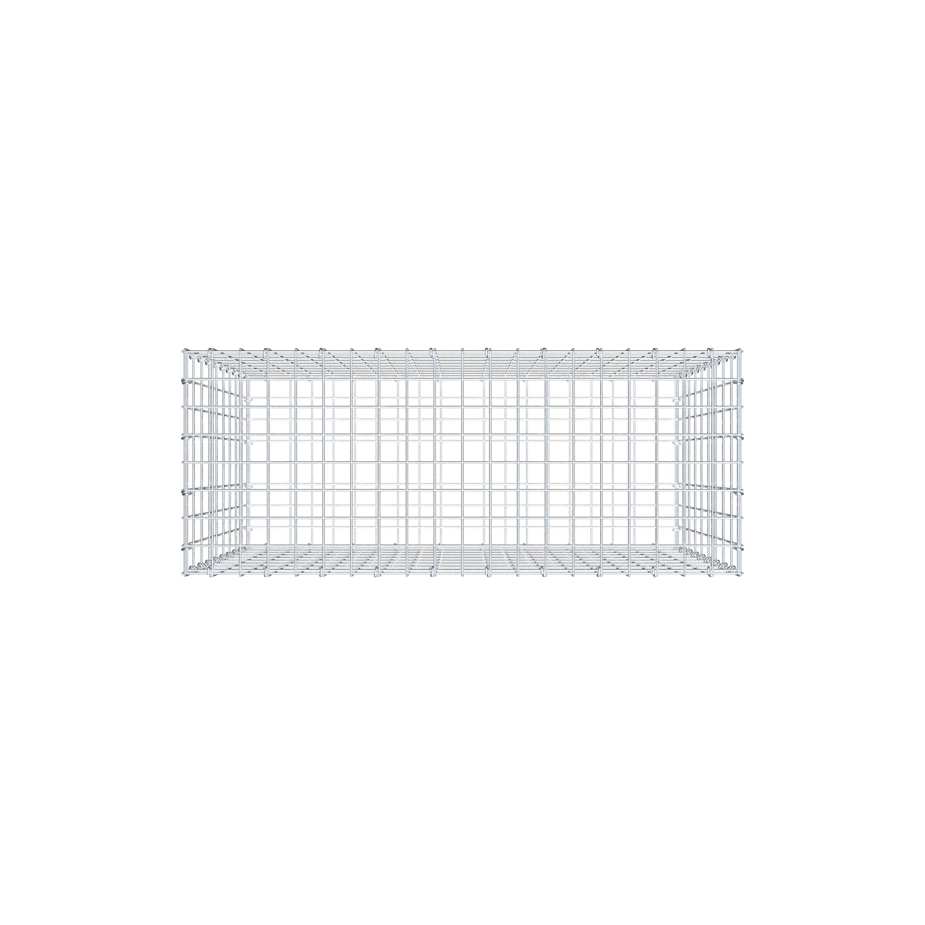 Gabbione 100 cm x 90 cm x 40 cm (L x H x P), maglia 5 cm x 10 cm, anello a C