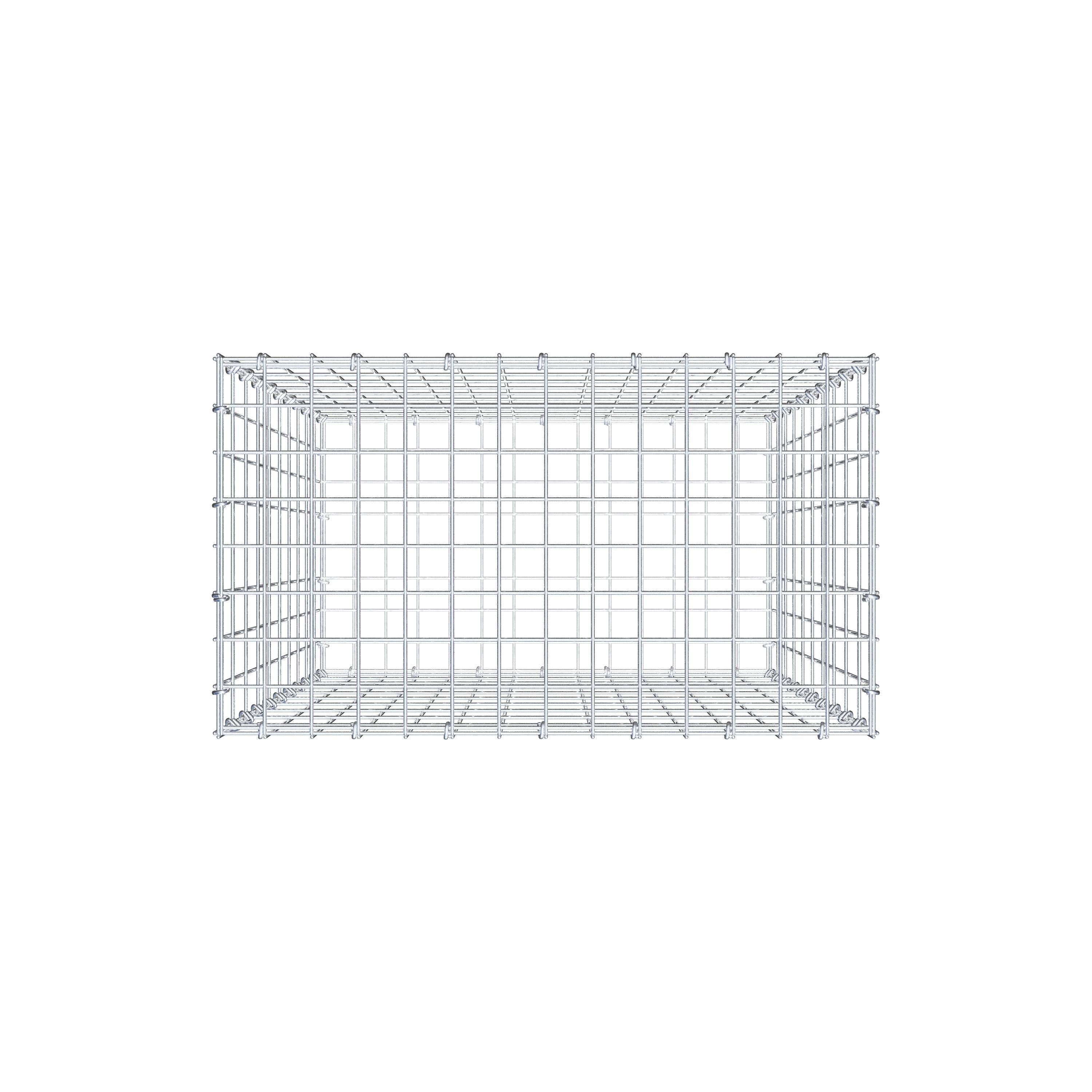 Gabion 100 cm x 70 cm x 40 cm (L x H x D), maskestørrelse 5 cm x 10 cm, C-ring