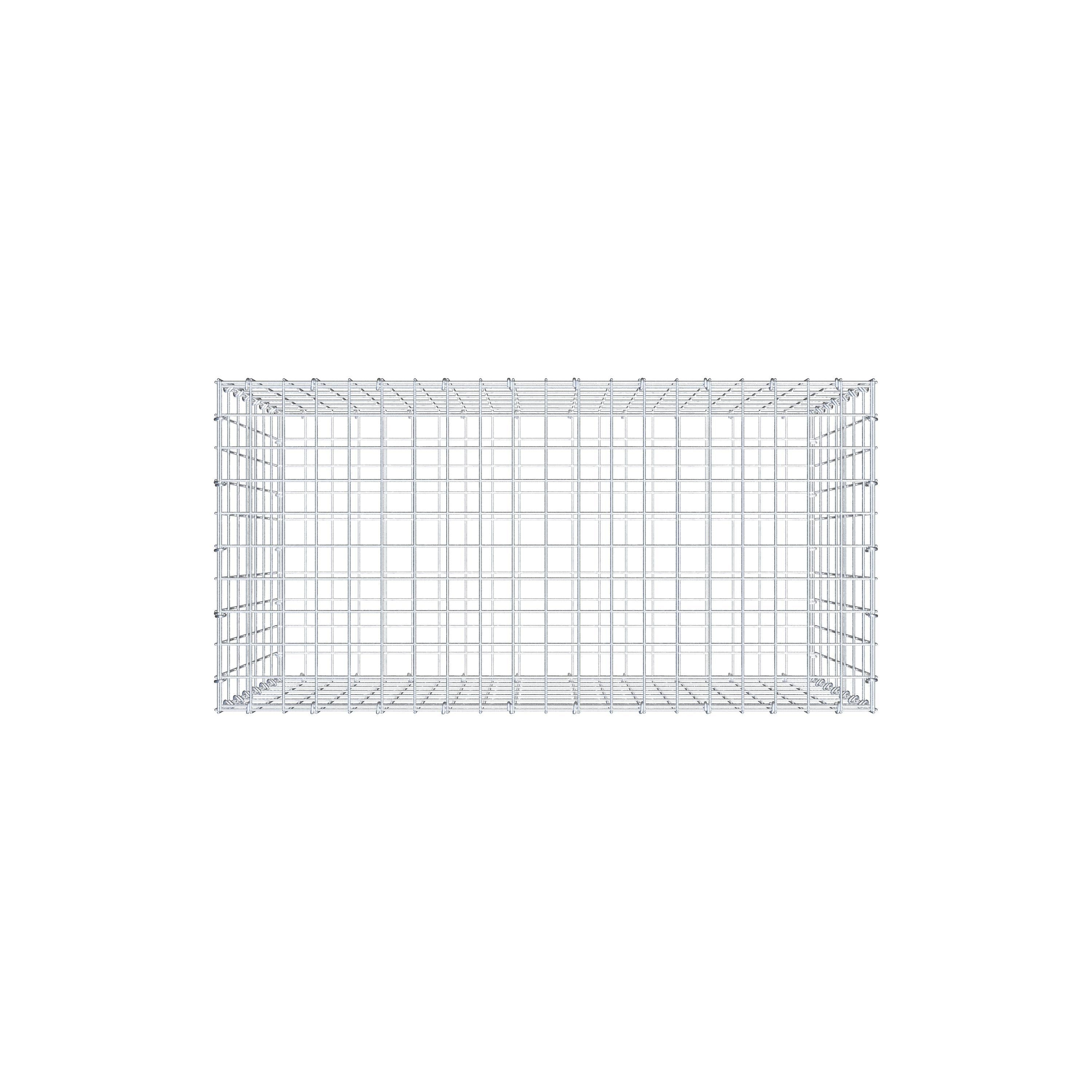 Gabion 100 cm x 70 cm x 50 cm (L x H x D), maskestørrelse 5 cm x 10 cm, C-ring