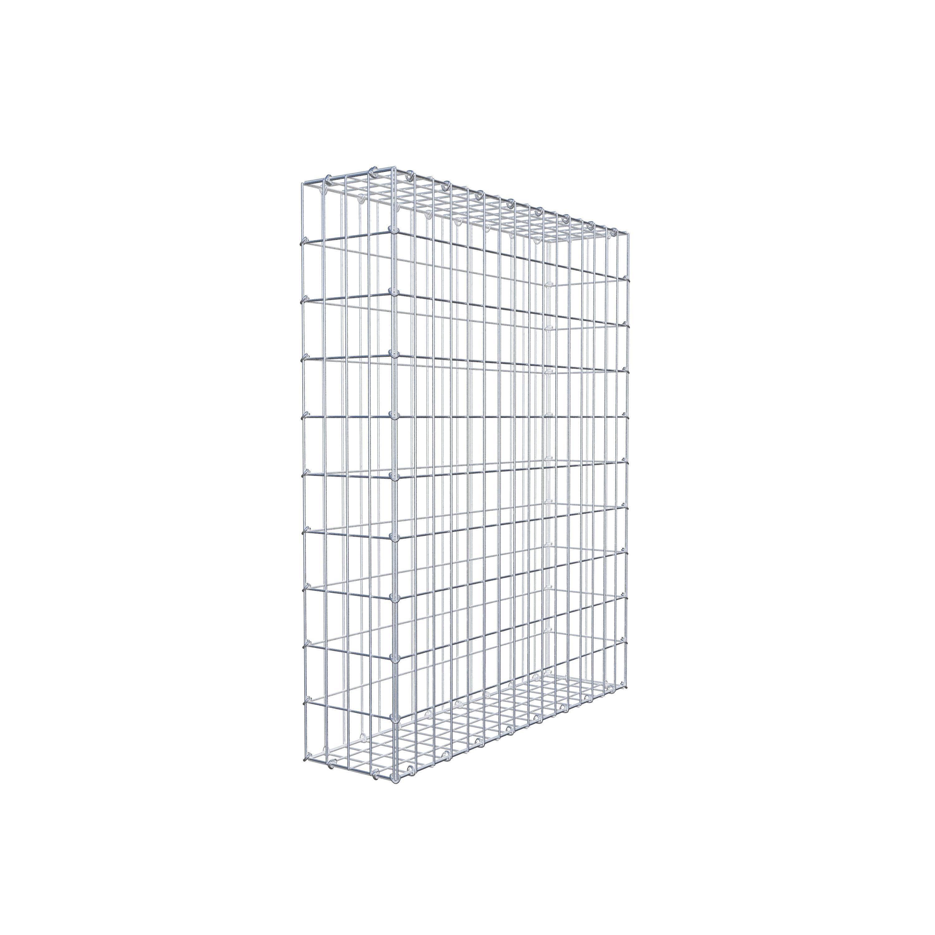 Gabion 100 cm x 80 cm x 20 cm (L x H x D), maskestørrelse 5 cm x 10 cm, C-ring