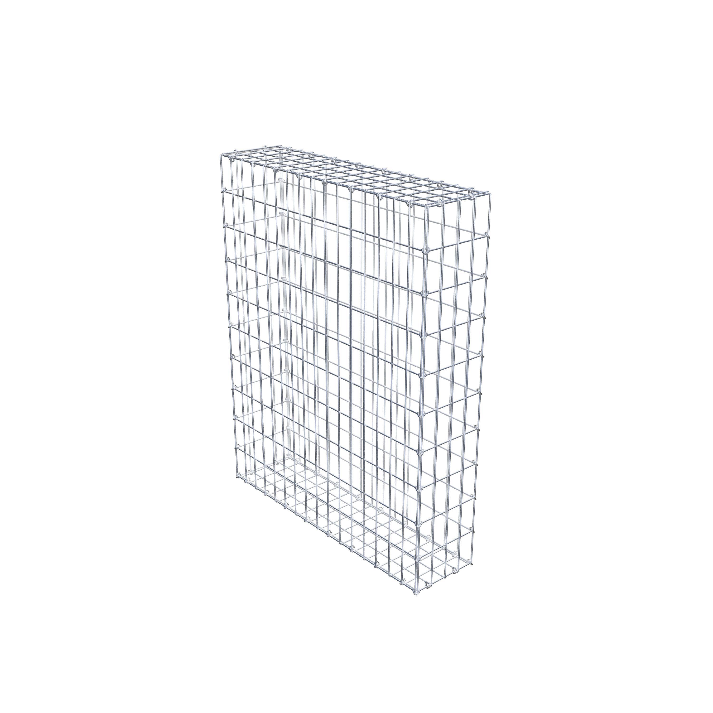 Gabion 100 cm x 80 cm x 20 cm (L x H x D), maskestørrelse 5 cm x 10 cm, C-ring