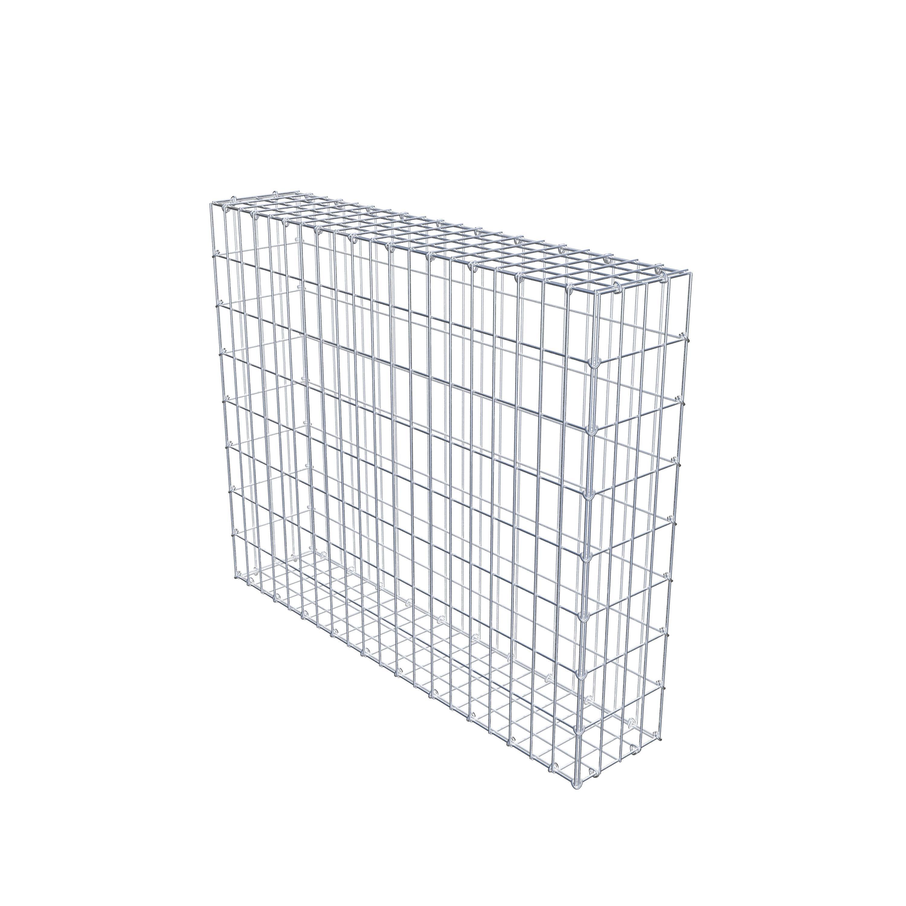 Gabion 100 cm x 80 cm x 20 cm (L x H x D), maskestørrelse 5 cm x 10 cm, C-ring