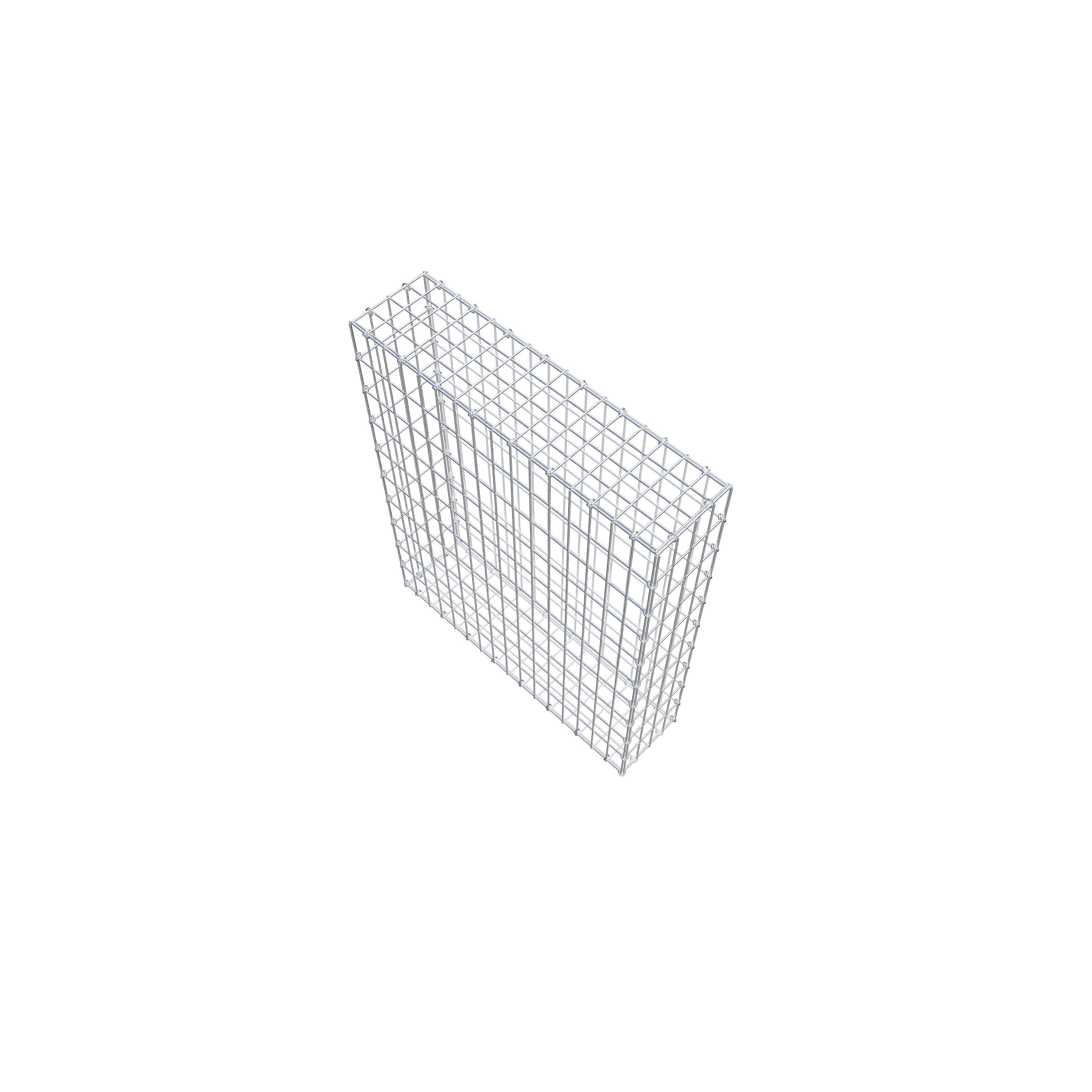 Gabion 100 cm x 80 cm x 20 cm (L x H x D), maskestørrelse 5 cm x 10 cm, C-ring