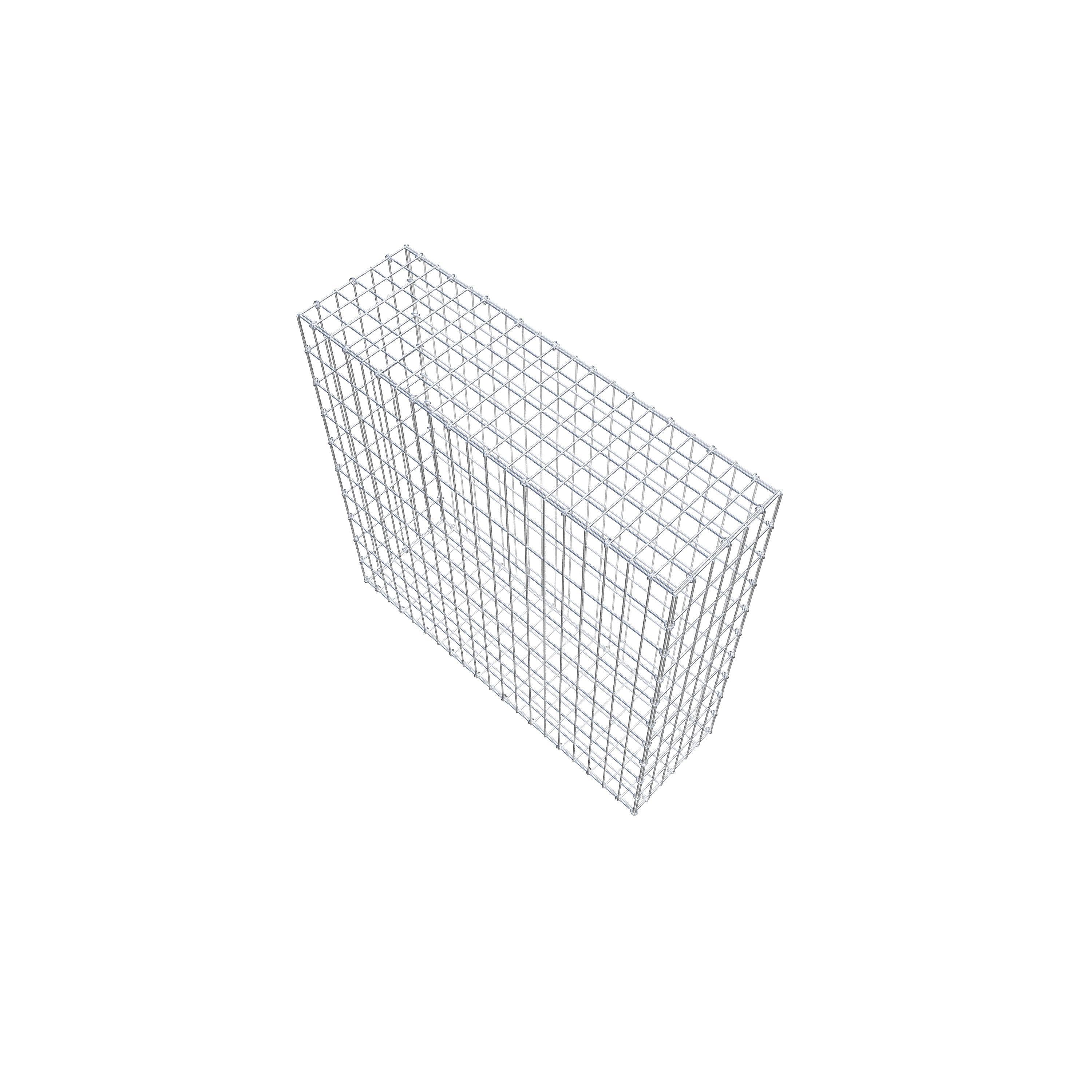 Gabion 100 cm x 100 cm x 30 cm (L x H x D), maskestørrelse 5 cm x 10 cm, C-ring