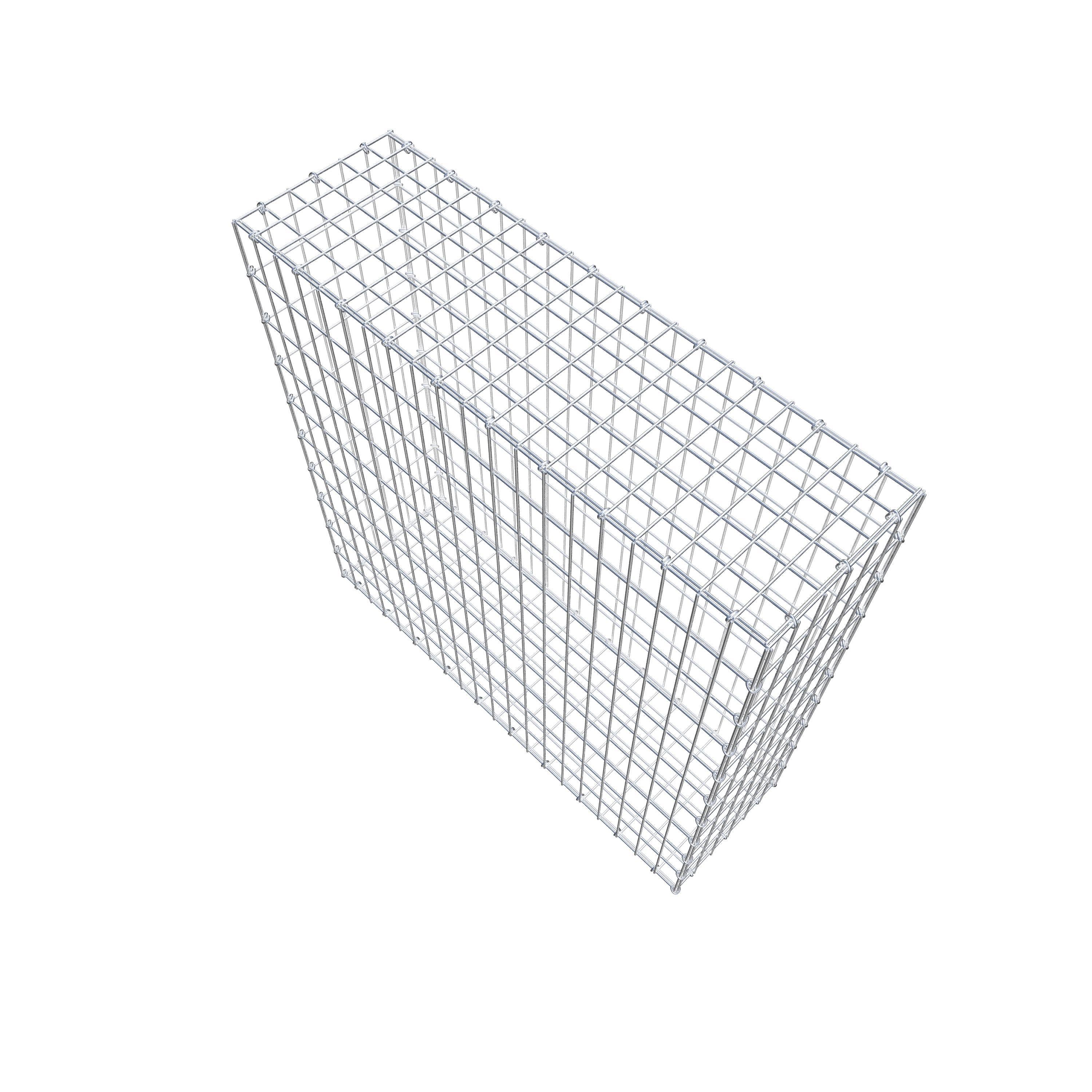 Gabion 100 cm x 100 cm x 30 cm (L x H x D), maskestørrelse 5 cm x 10 cm, C-ring