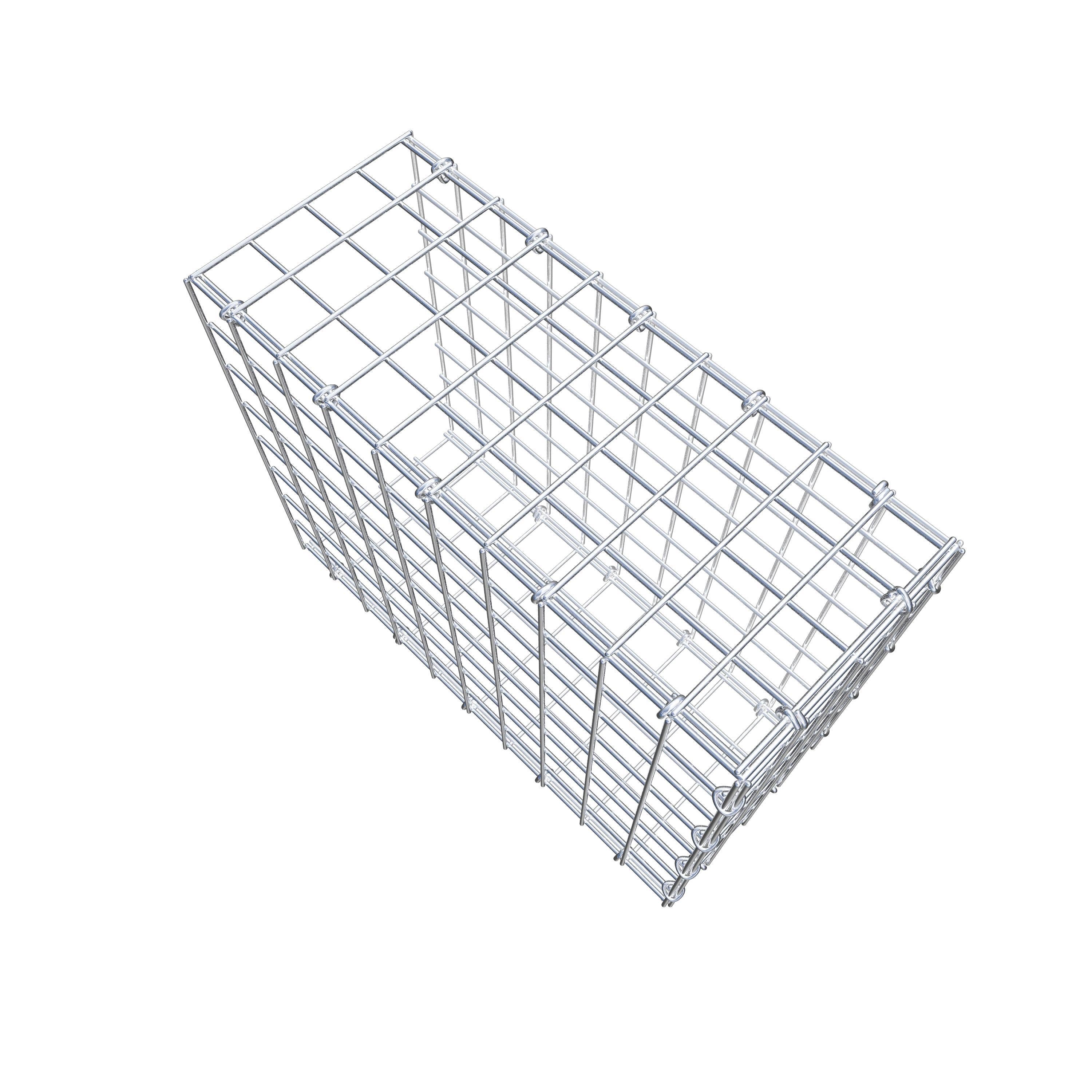 Monteret gabion type 2 50 cm x 40 cm x 20 cm (L x H x D), maskestørrelse 5 cm x 5 cm, C-ring