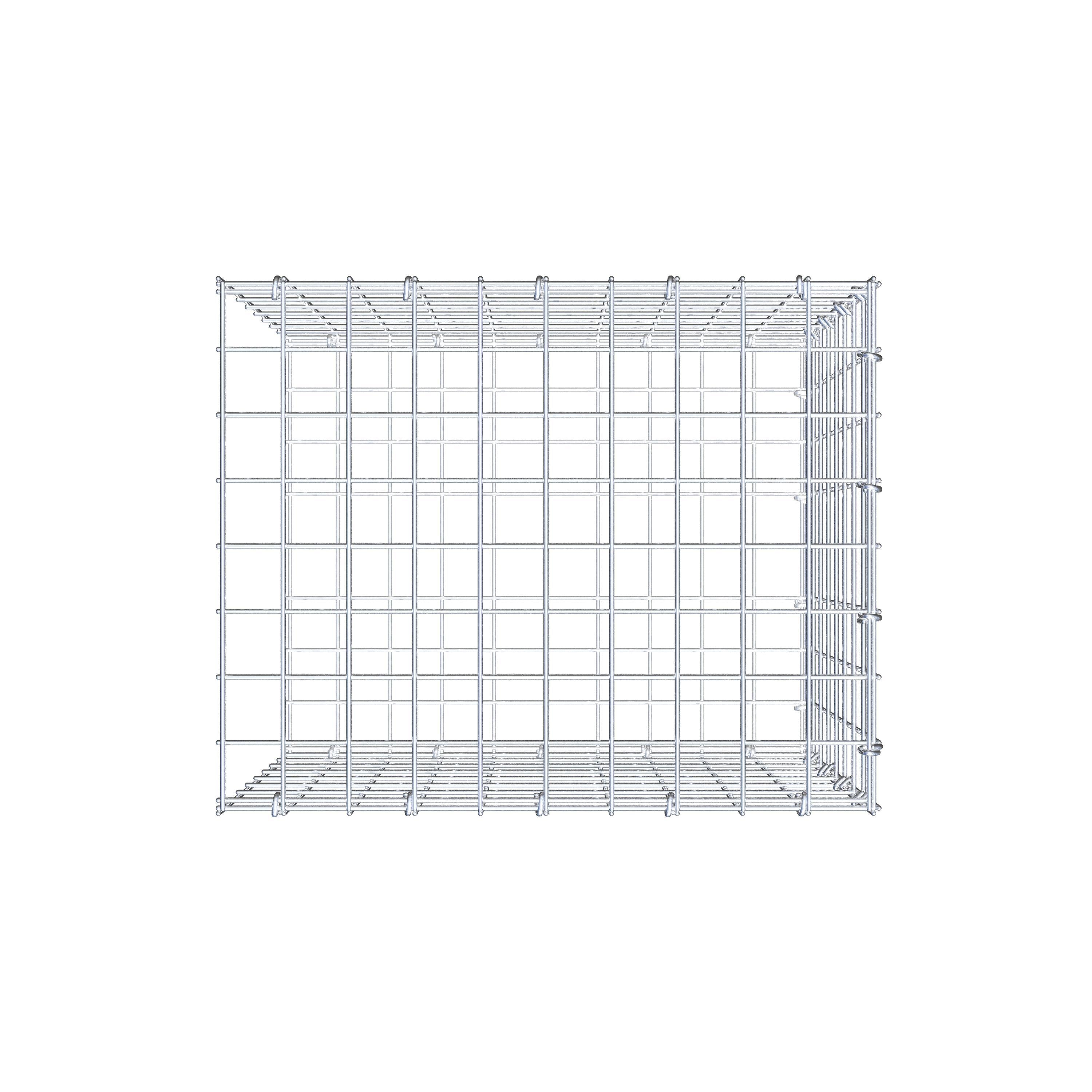 Anbaugabione Typ 2 50 cm x 40 cm x 40 cm (L x H x T), Maschenweite 5 cm x 5 cm, C-Ring