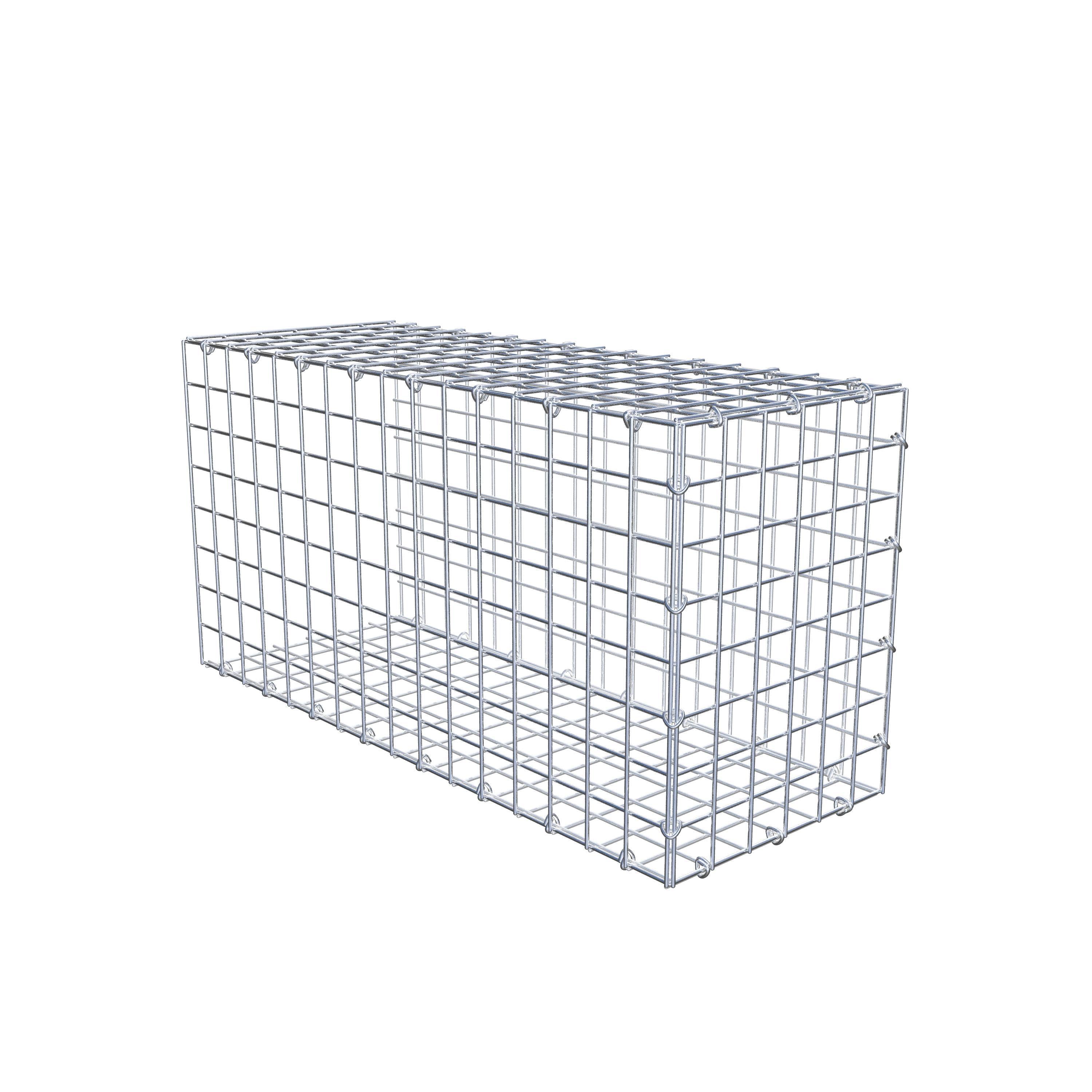 Monteret gabion type 2 80 cm x 40 cm x 30 cm (L x H x D), maskestørrelse 5 cm x 5 cm, C-ring