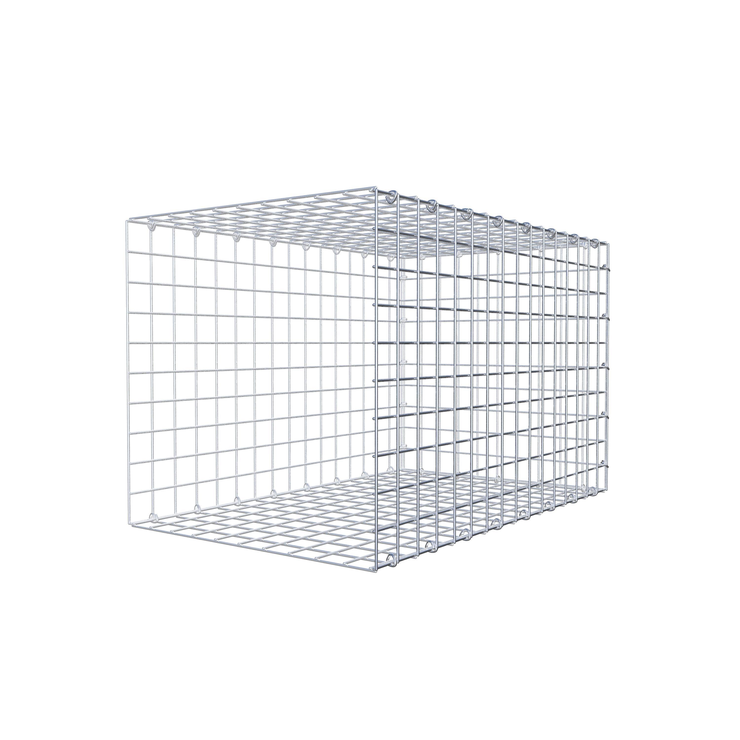 Monteret gabion type 2 80 cm x 50 cm x 50 cm (L x H x D), maskestørrelse 5 cm x 5 cm, C-ring