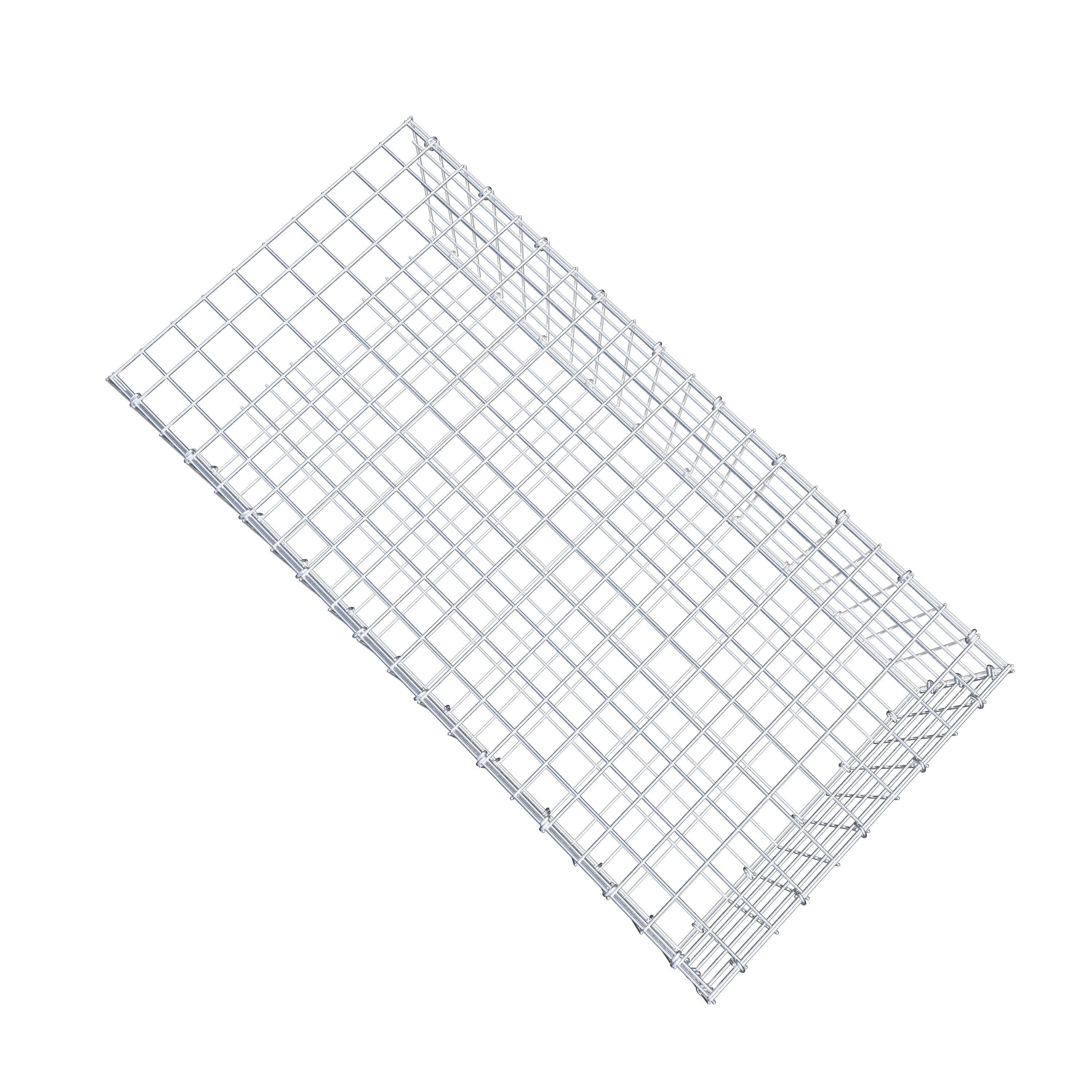 Anbaugabione Typ 2 100 cm x 30 cm x 50 cm (L x H x T), Maschenweite 5 cm x 5 cm, C-Ring