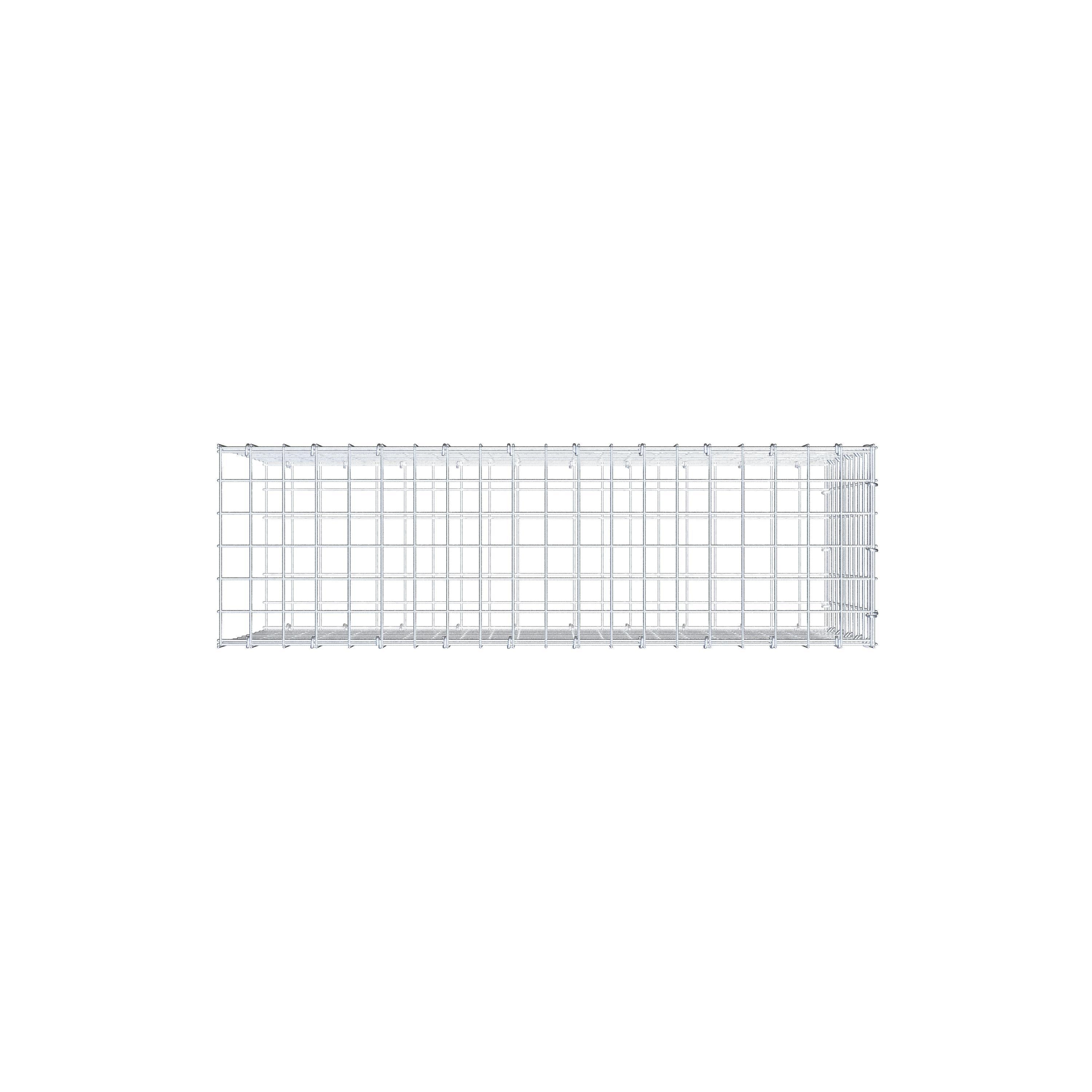 Anbaugabione Typ 2 100 cm x 50 cm x 30 cm (L x H x T), Maschenweite 5 cm x 5 cm, C-Ring