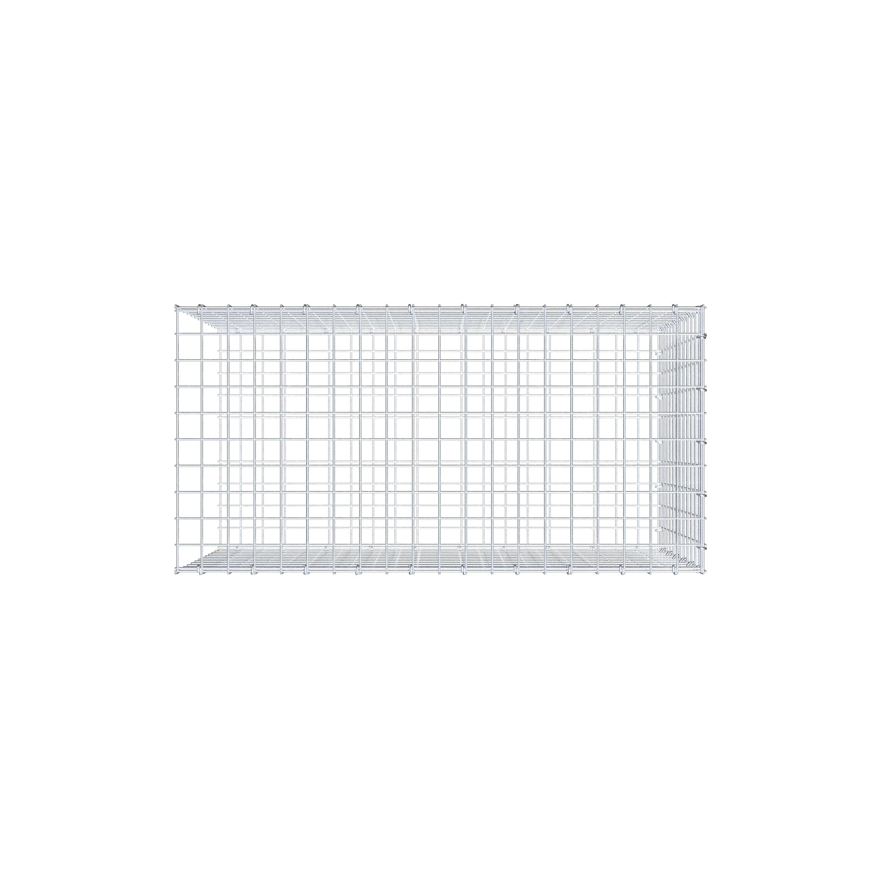 Anbaugabione Typ 2 100 cm x 60 cm x 50 cm (L x H x T), Maschenweite 5 cm x 5 cm, C-Ring