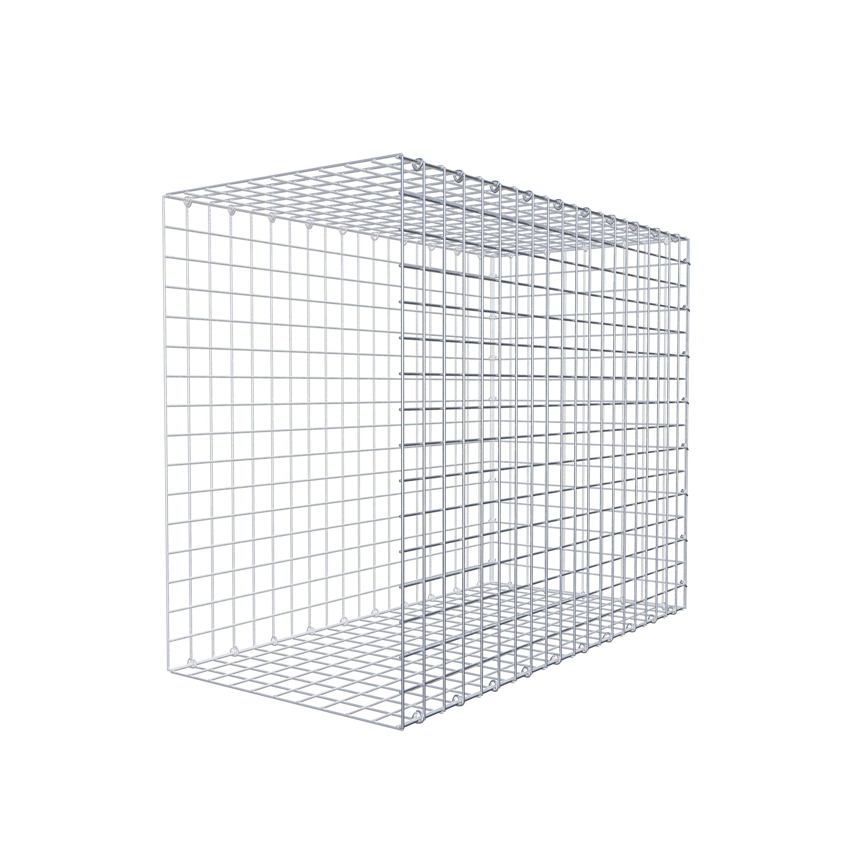 Monteret gabion type 2 100 cm x 80 cm x 50 cm (L x H x D), maskestørrelse 5 cm x 5 cm, C-ring