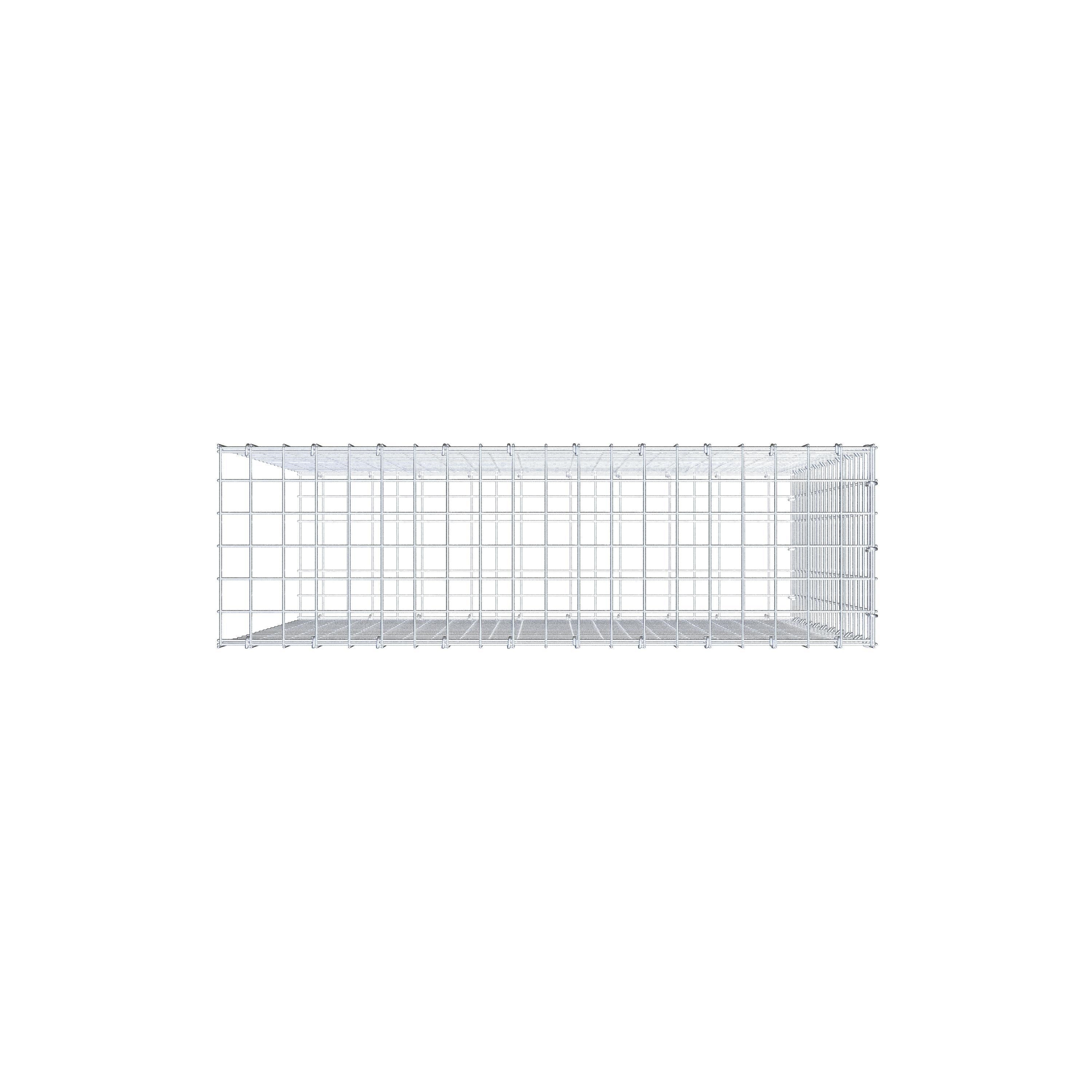 Anbaugabione Typ 2 100 cm x 100 cm x 30 cm (L x H x T), Maschenweite 5 cm x 5 cm, C-Ring