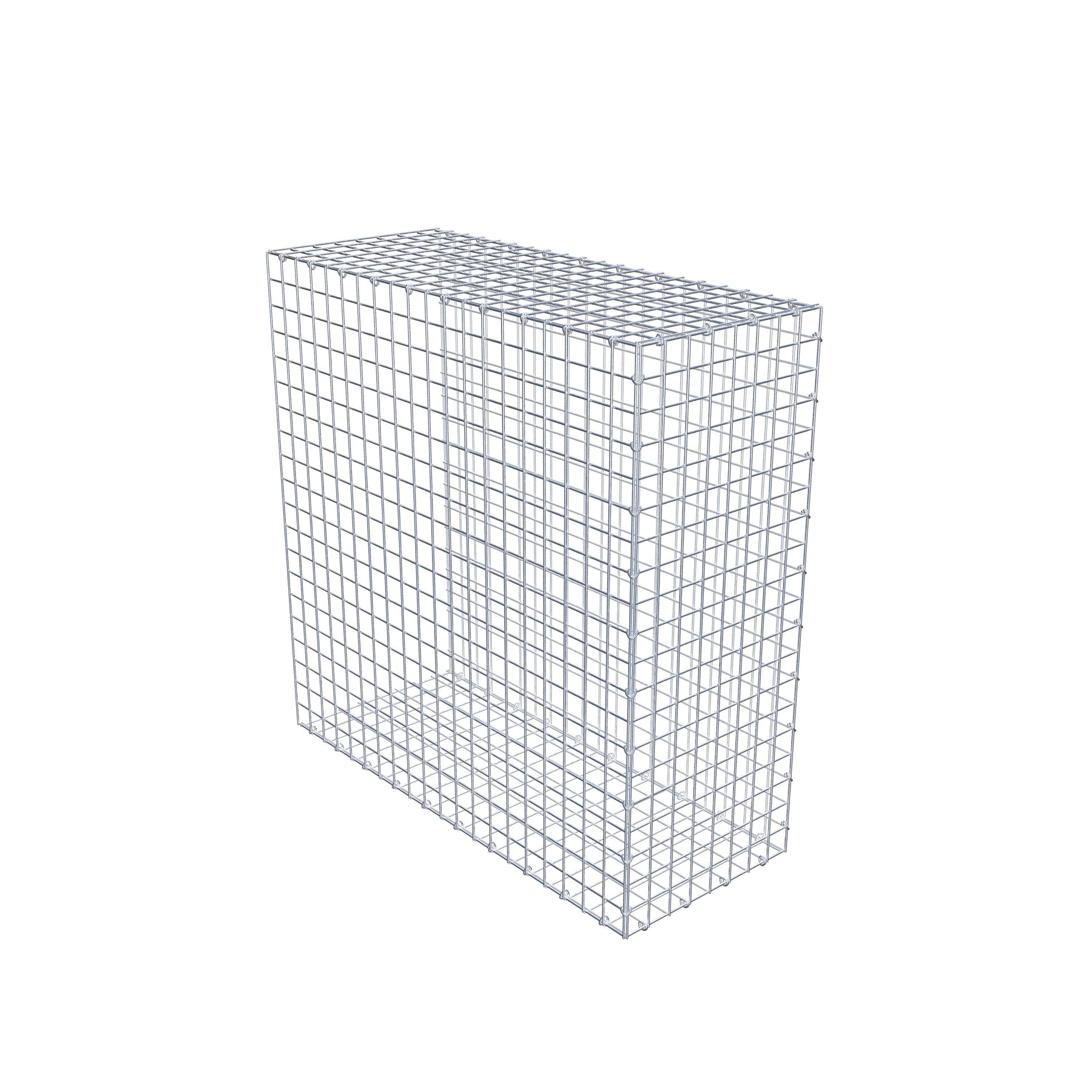 Monteret gabion type 2 100 cm x 100 cm x 40 cm (L x H x D), maskestørrelse 5 cm x 5 cm, C-ring