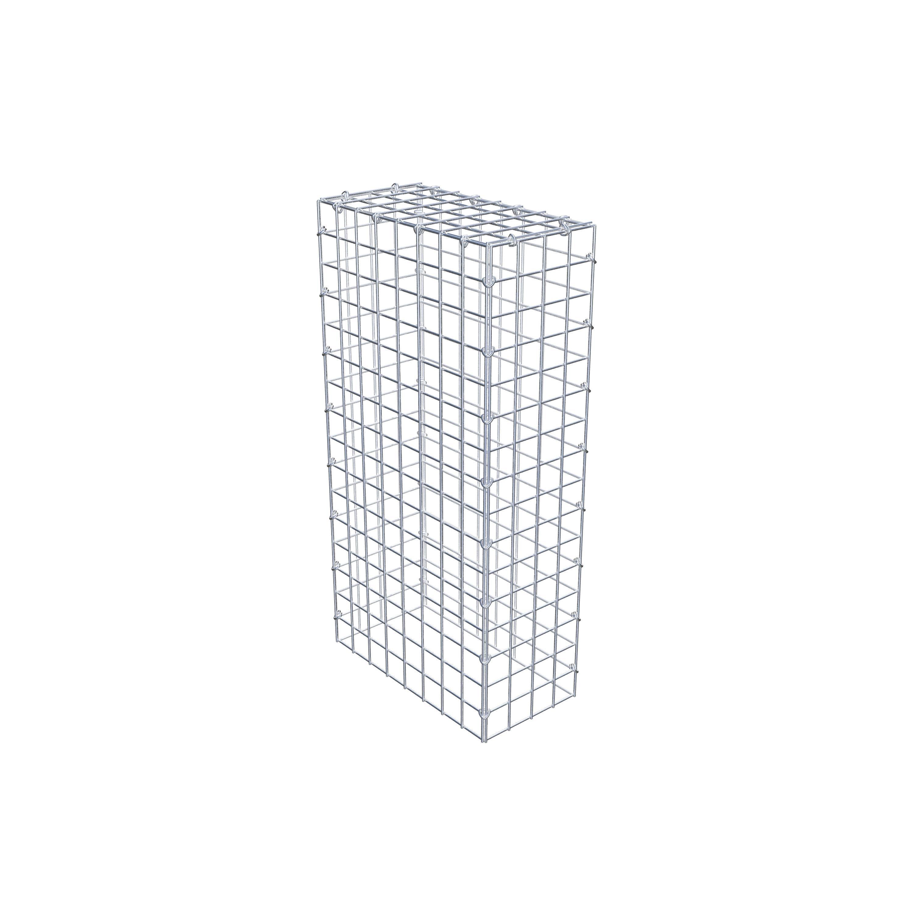 Mounted gabion type 3 80 cm x 40 cm x 20 cm (L x H x D), mesh size 5 cm x 5 cm, C-ring