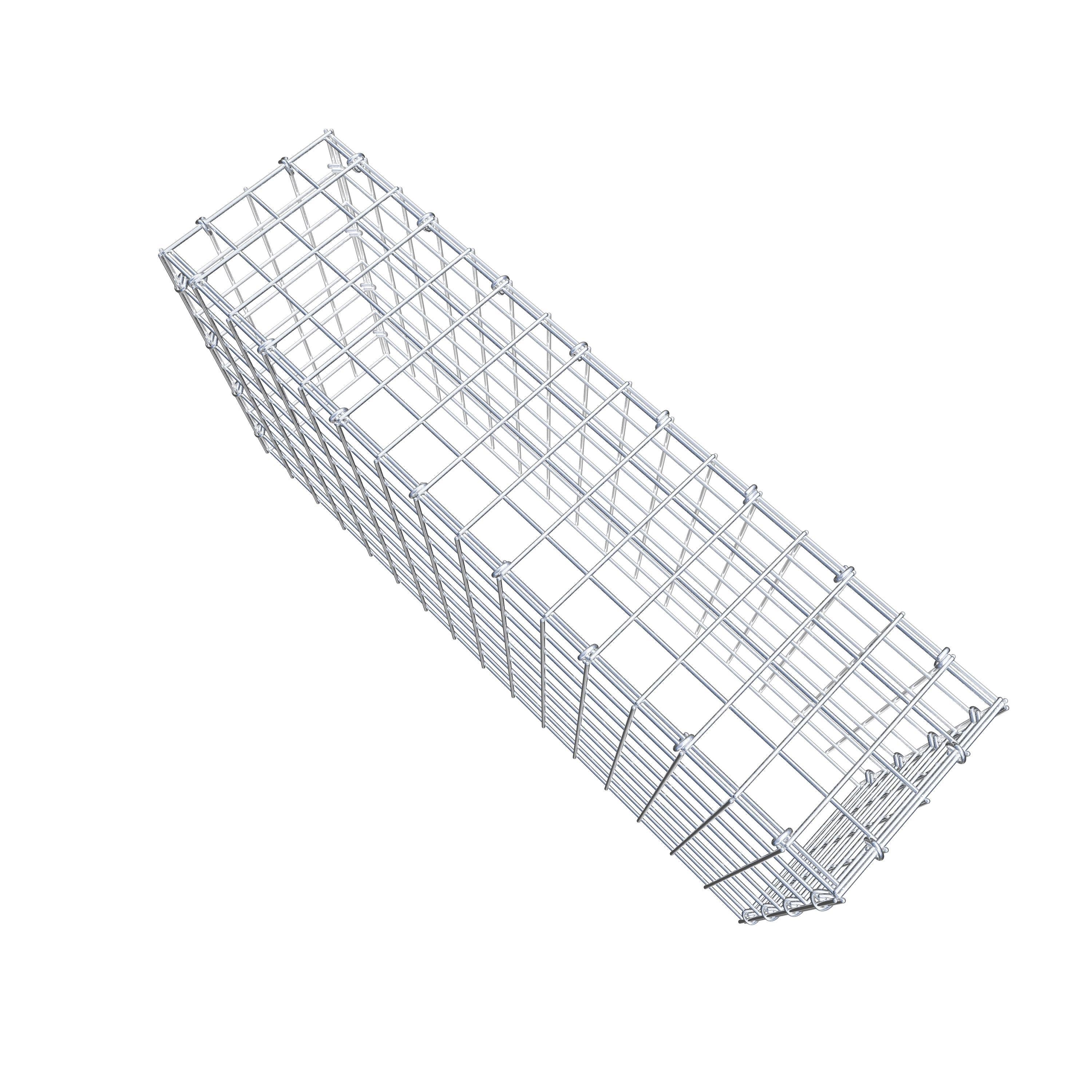 Mounted gabion type 3 80 cm x 40 cm x 20 cm (L x H x D), mesh size 5 cm x 5 cm, C-ring