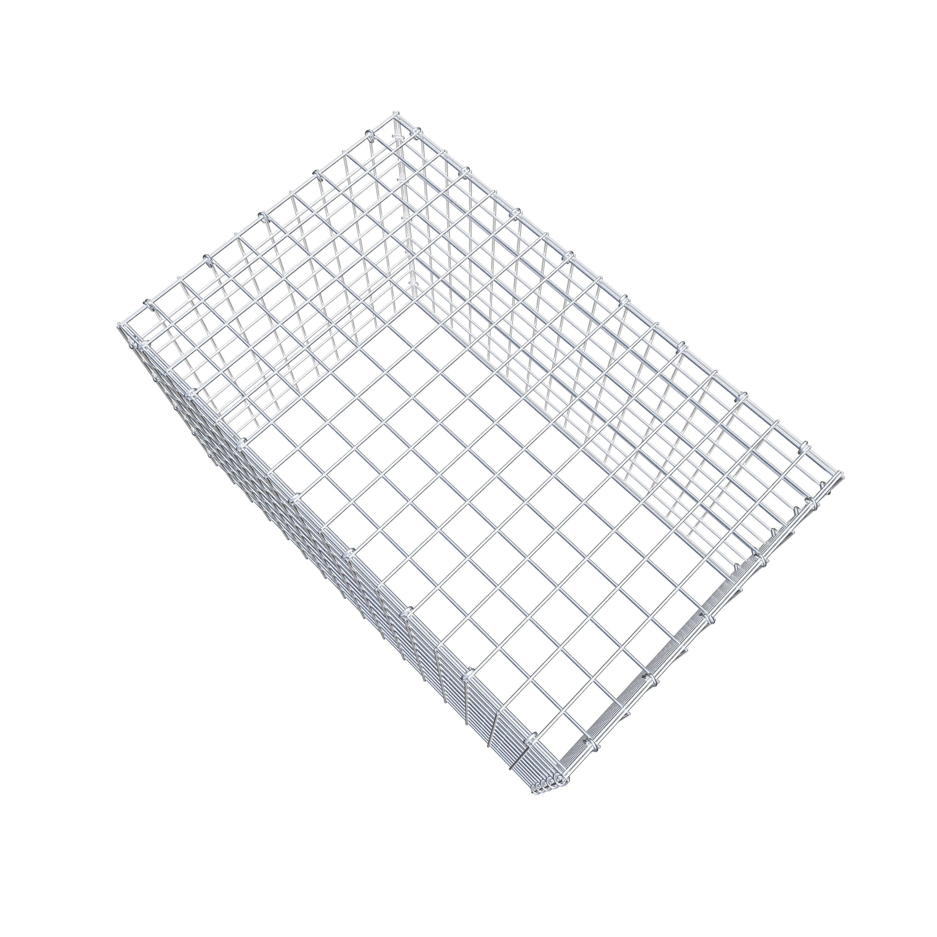 Monteret gabion type 3 80 cm x 50 cm x 50 cm (L x H x D), maskestørrelse 5 cm x 5 cm, C-ring