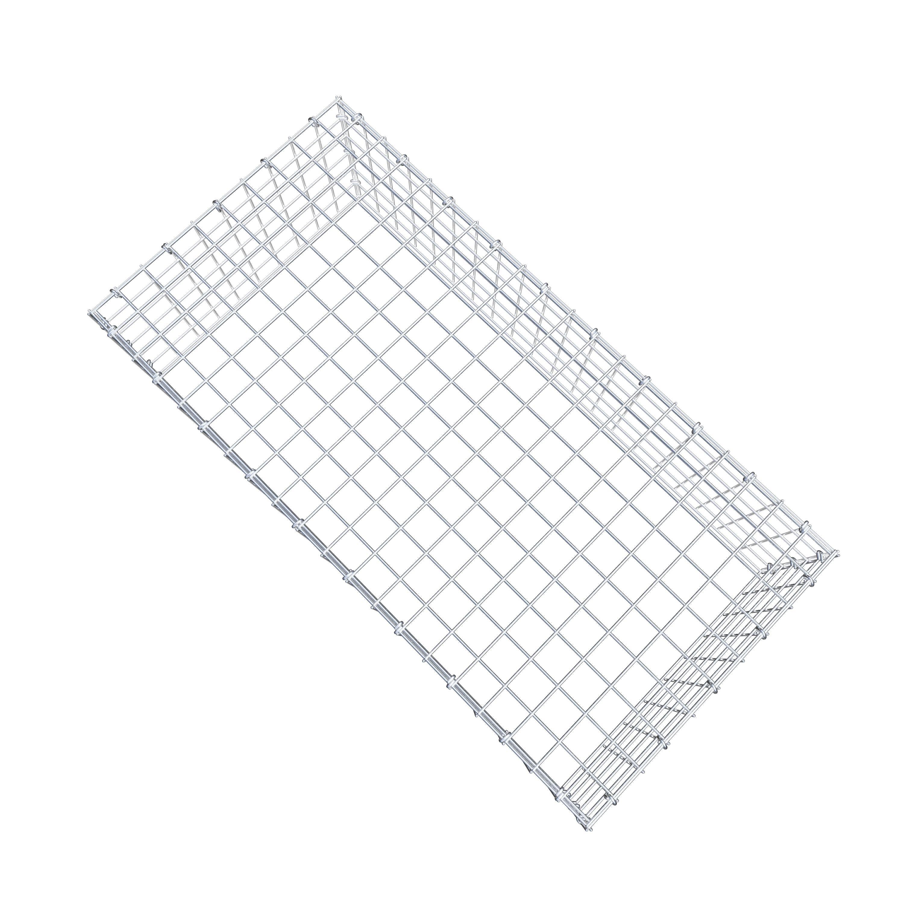 Mounted gabion type 3 100 cm x 30 cm x 50 cm (L x H x D), mesh size 5 cm x 5 cm, C-ring