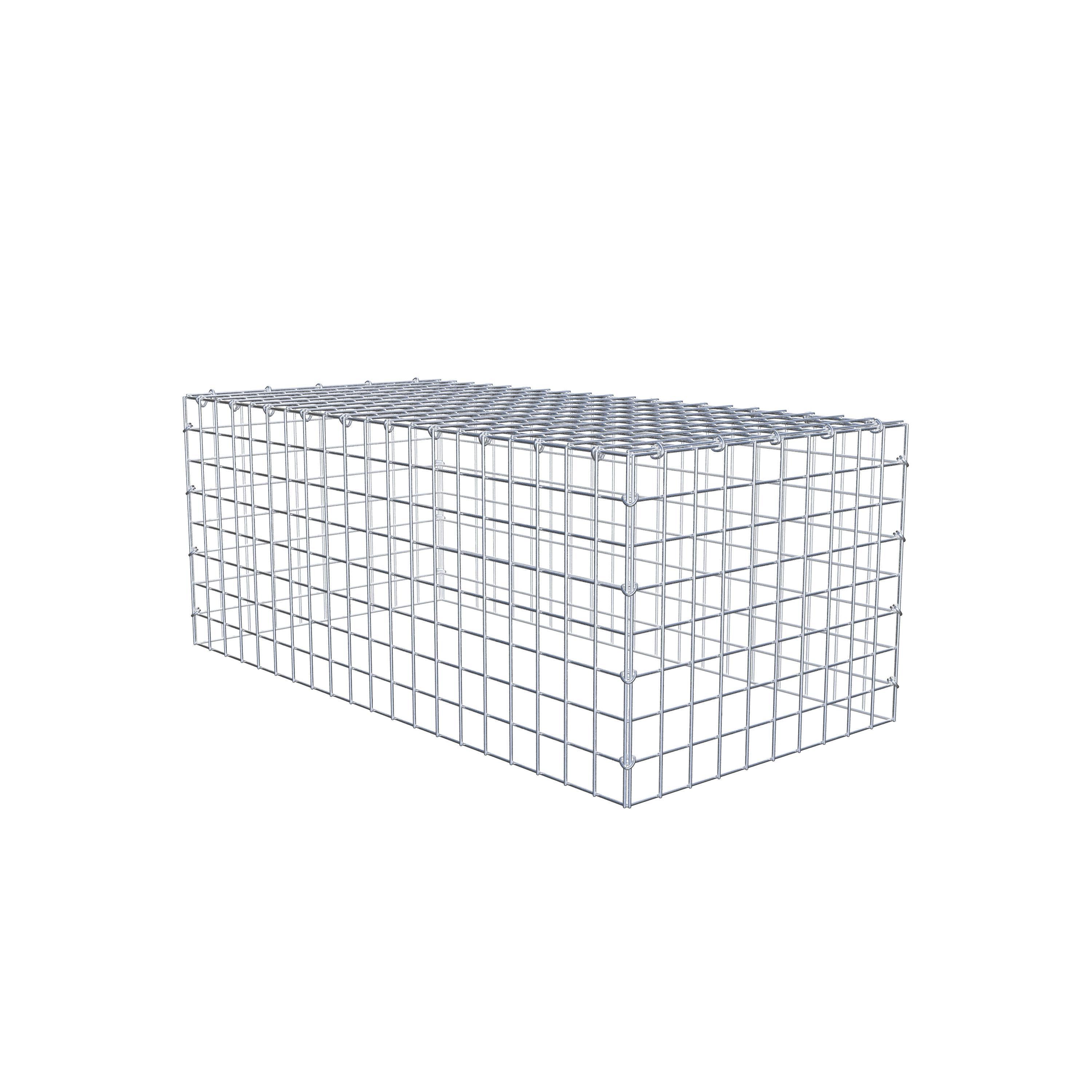 Monteret gabion type 3 100 cm x 40 cm x 50 cm (L x H x D), maskestørrelse 5 cm x 5 cm, C-ring