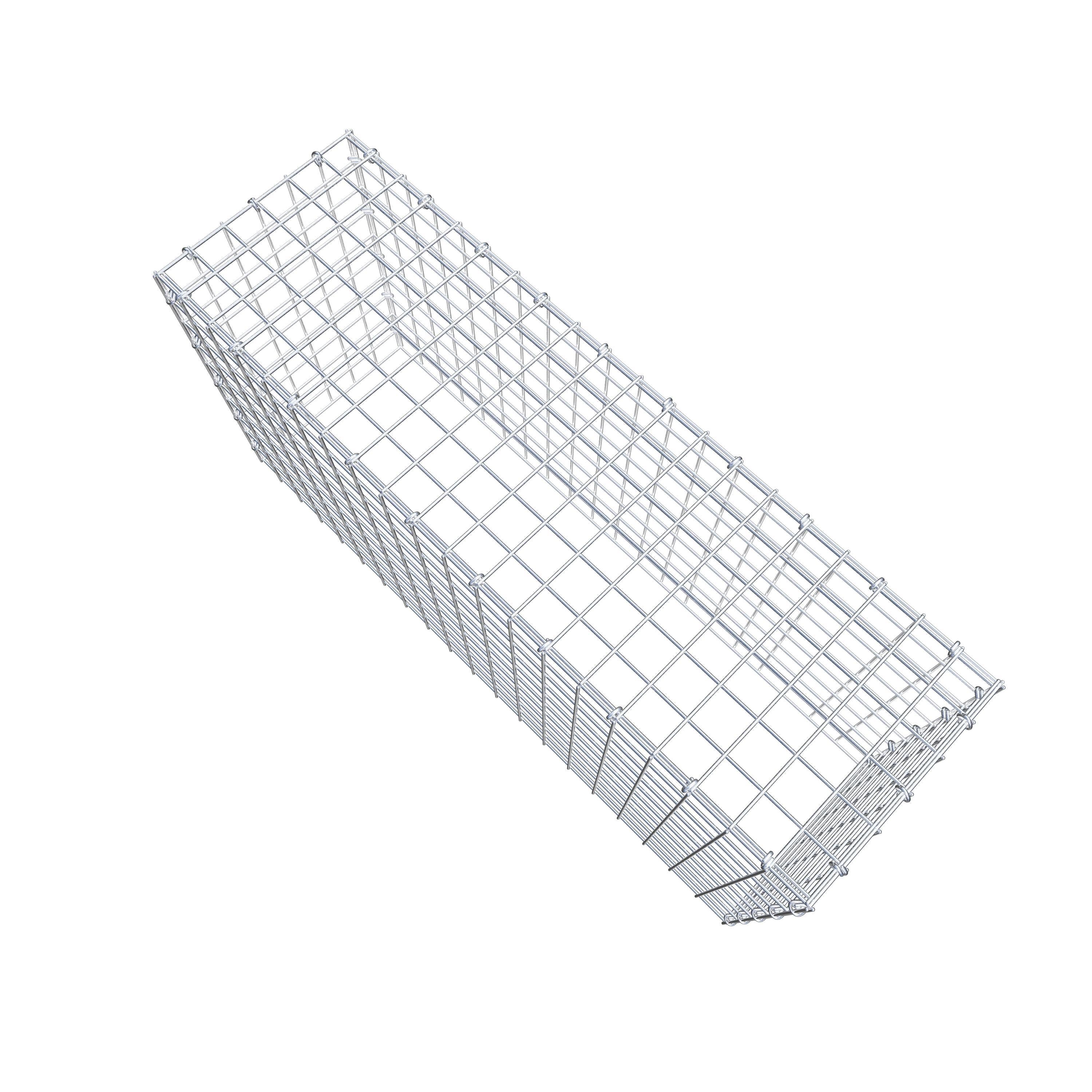 Monteret gabion type 3 100 cm x 50 cm x 30 cm (L x H x D), maskestørrelse 5 cm x 5 cm, C-ring