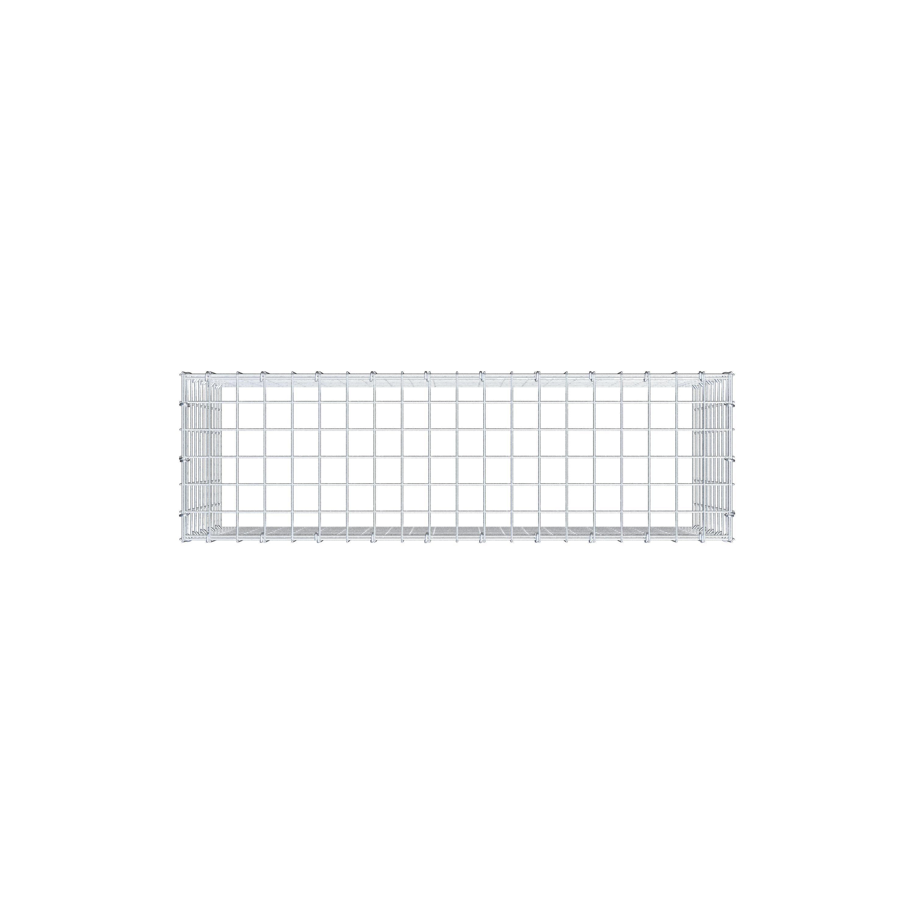 Monteret gabion type 3 100 cm x 50 cm x 30 cm (L x H x D), maskestørrelse 5 cm x 5 cm, C-ring