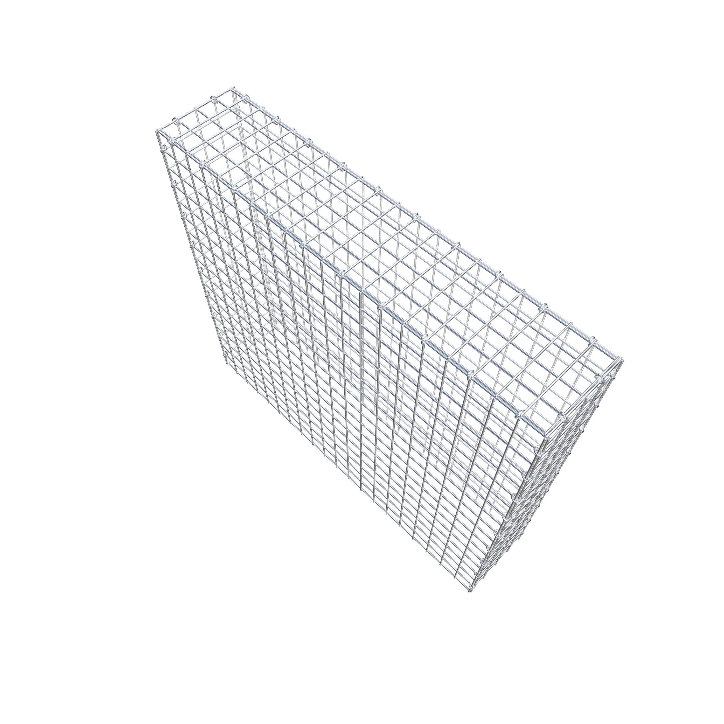 Anbaugabione Typ 3 100 cm x 90 cm x 20 cm (L x H x T), Maschenweite 5 cm x 5 cm, C-Ring