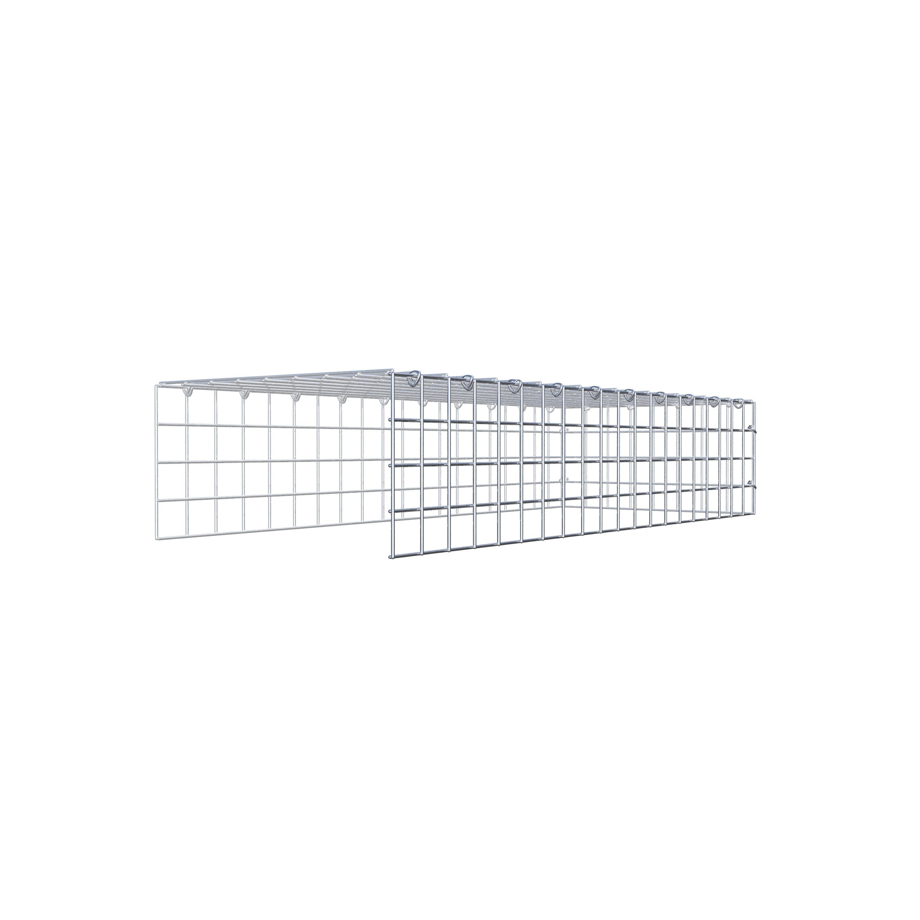 Anbaugabione Typ 4 100 cm x 20 cm x 40 cm (L x H x T), Maschenweite 5 cm x 5 cm, C-Ring