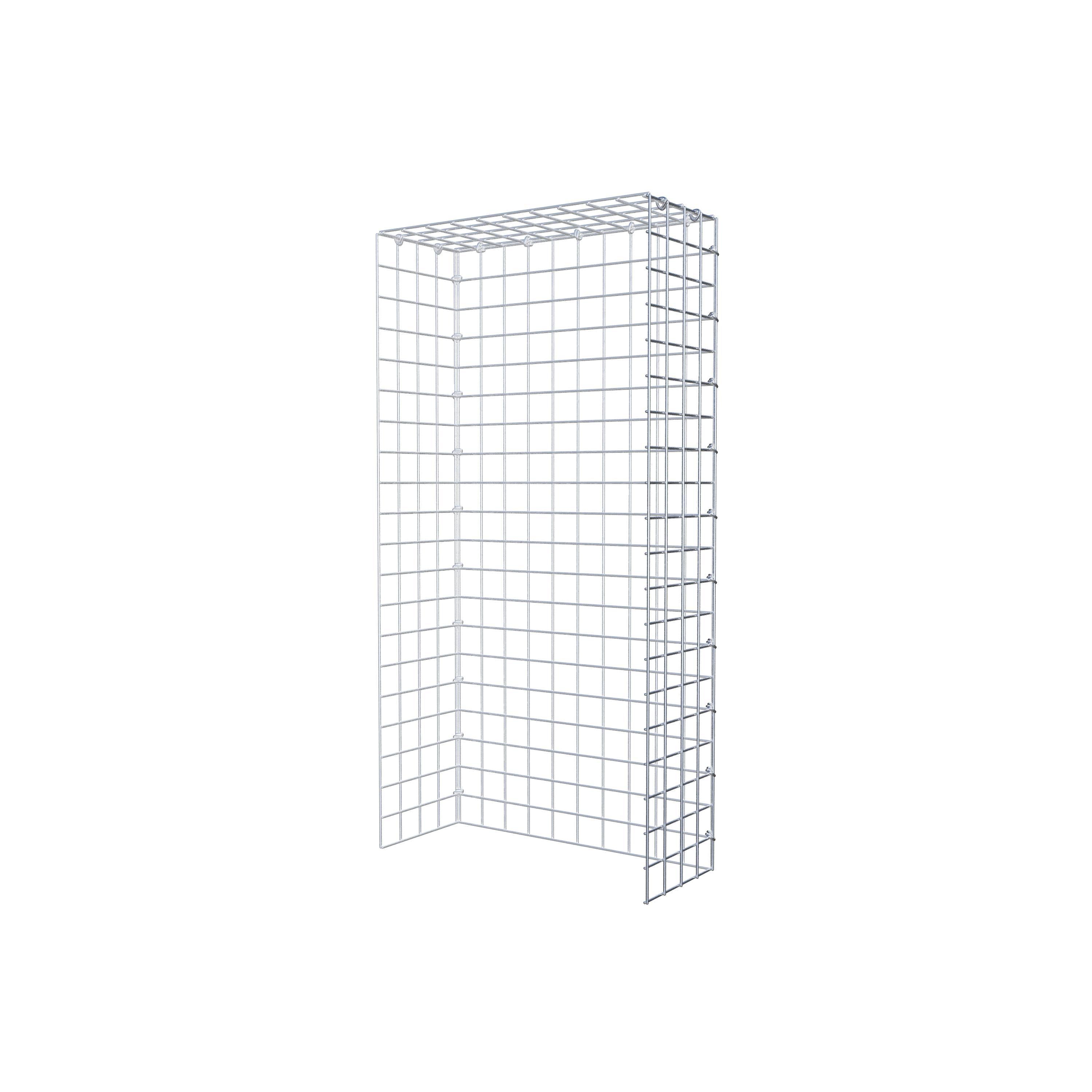 Mounted gabion type 4 100 cm x 20 cm x 50 cm (L x H x D), mesh size 5 cm x 5 cm, C-ring