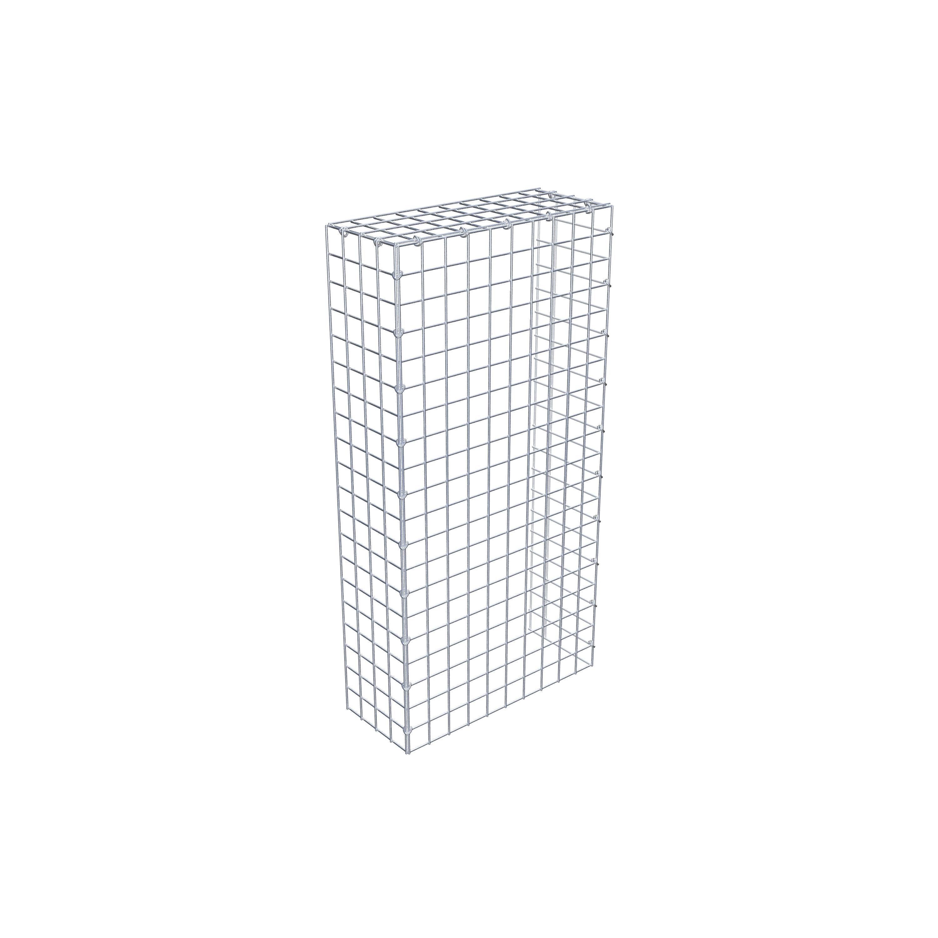 Mounted gabion type 4 100 cm x 20 cm x 50 cm (L x H x D), mesh size 5 cm x 5 cm, C-ring