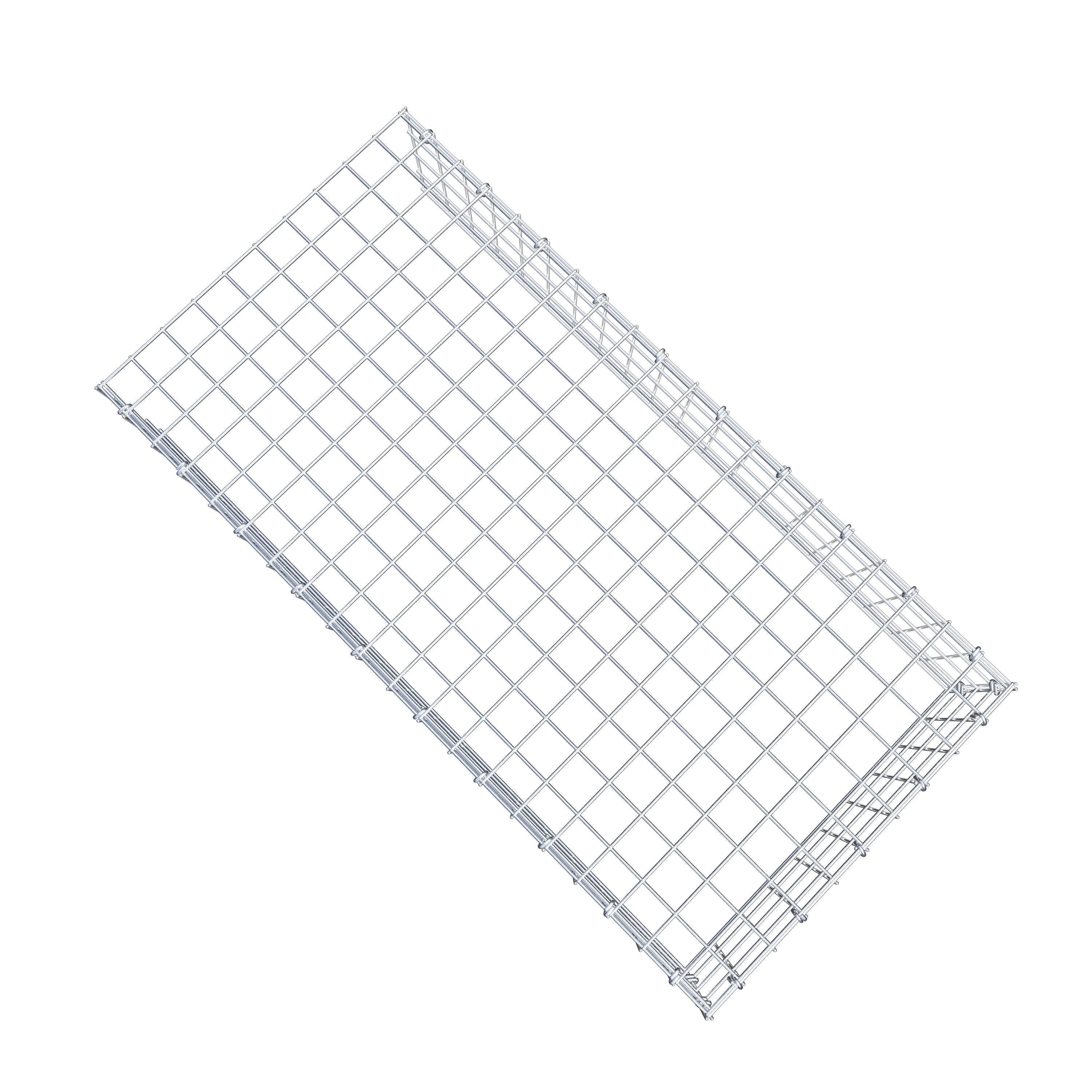 Mounted gabion type 4 100 cm x 20 cm x 50 cm (L x H x D), mesh size 5 cm x 5 cm, C-ring