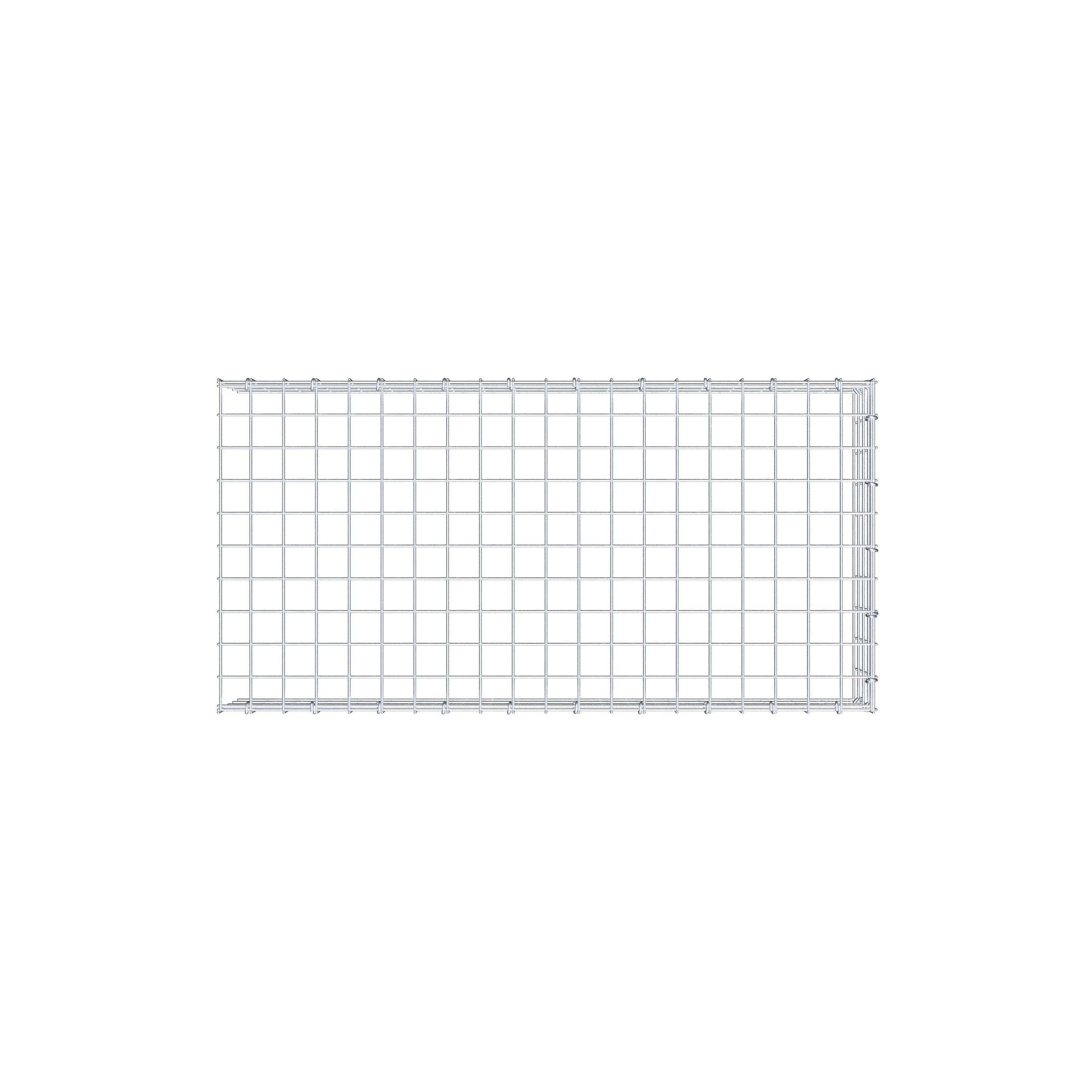 Mounted gabion type 4 100 cm x 20 cm x 50 cm (L x H x D), mesh size 5 cm x 5 cm, C-ring