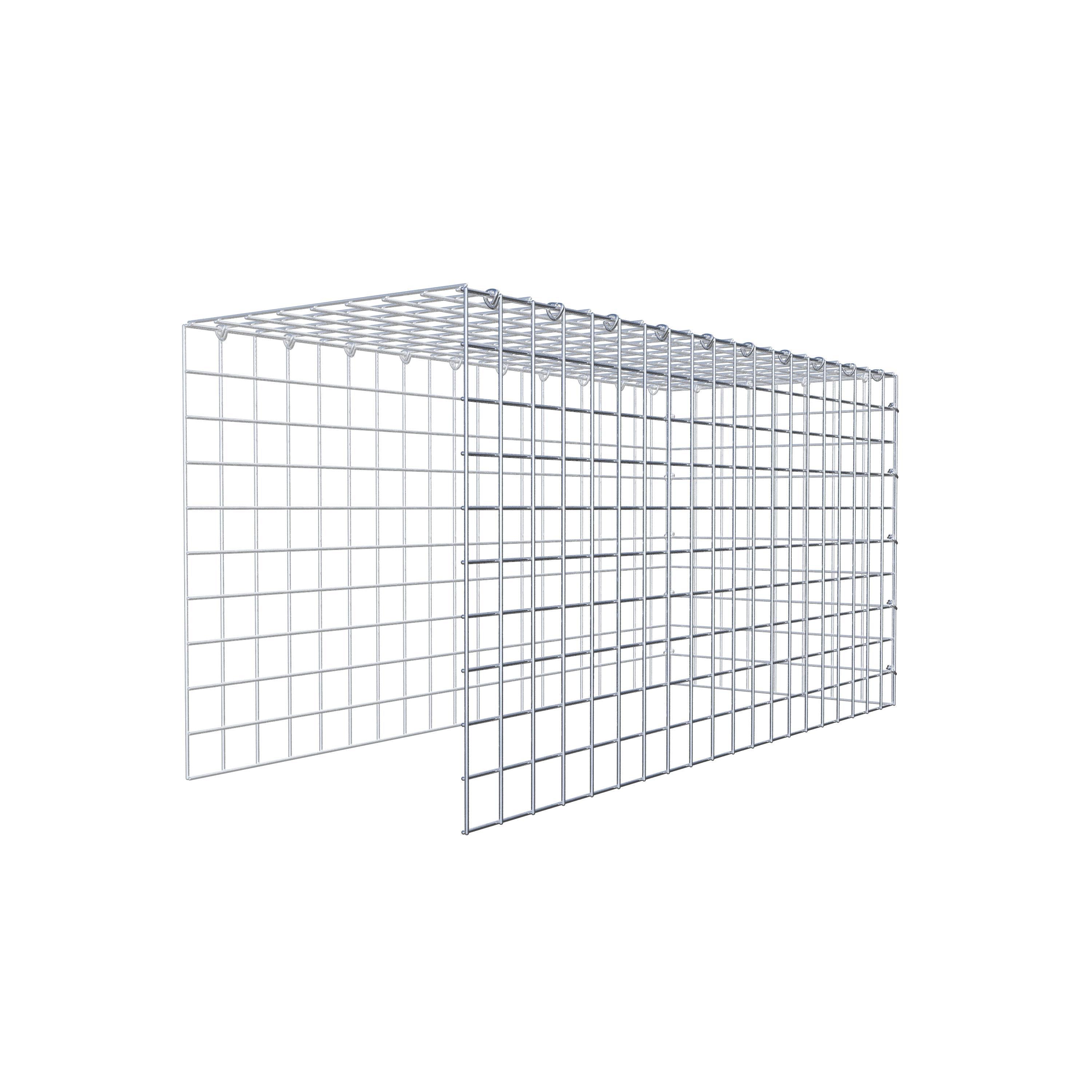 Monteret gabion type 4 100 cm x 50 cm x 40 cm (L x H x D), maskestørrelse 5 cm x 5 cm, C-ring