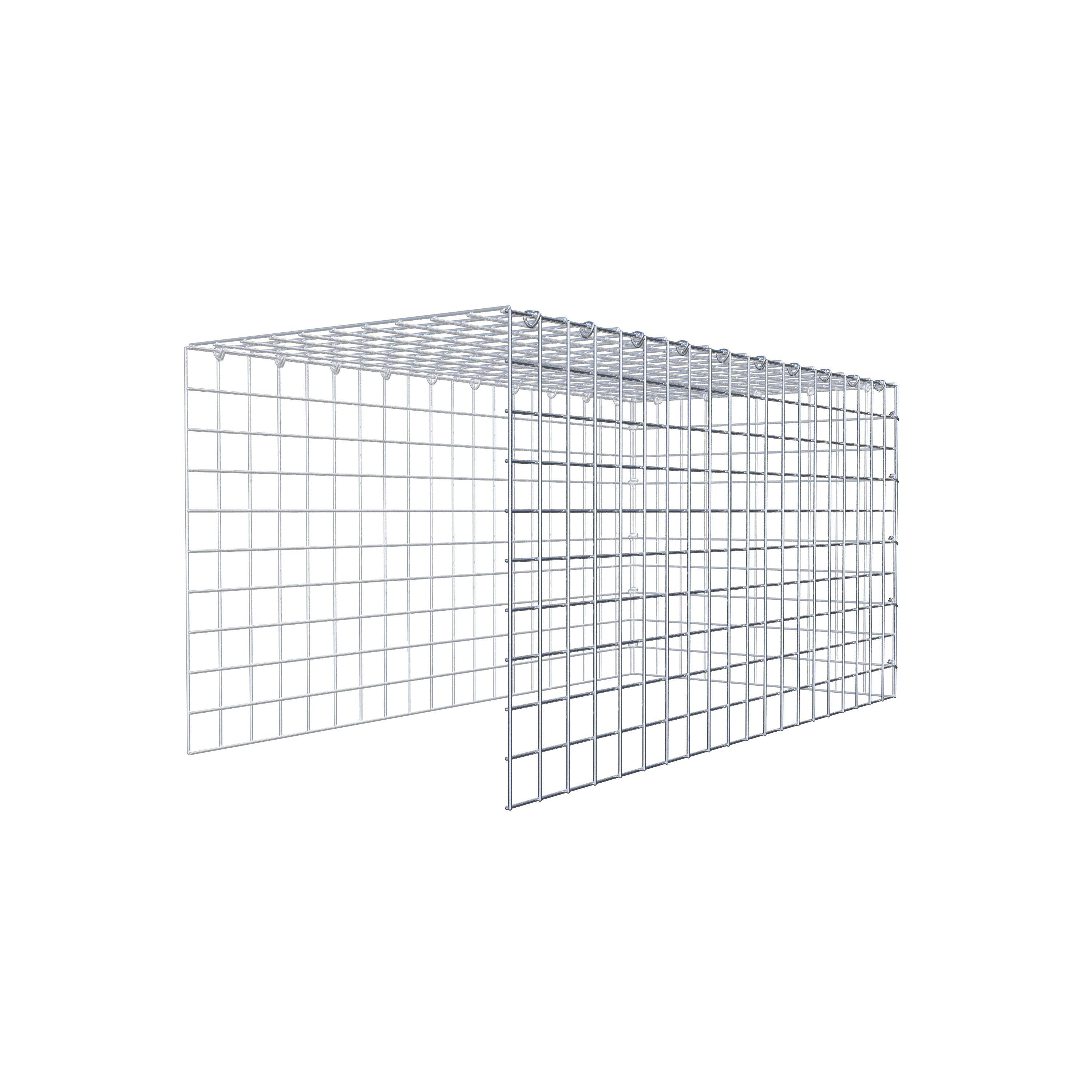 Mounted gabion type 4 100 cm x 50 cm x 50 cm (L x H x D), mesh size 5 cm x 5 cm, C-ring