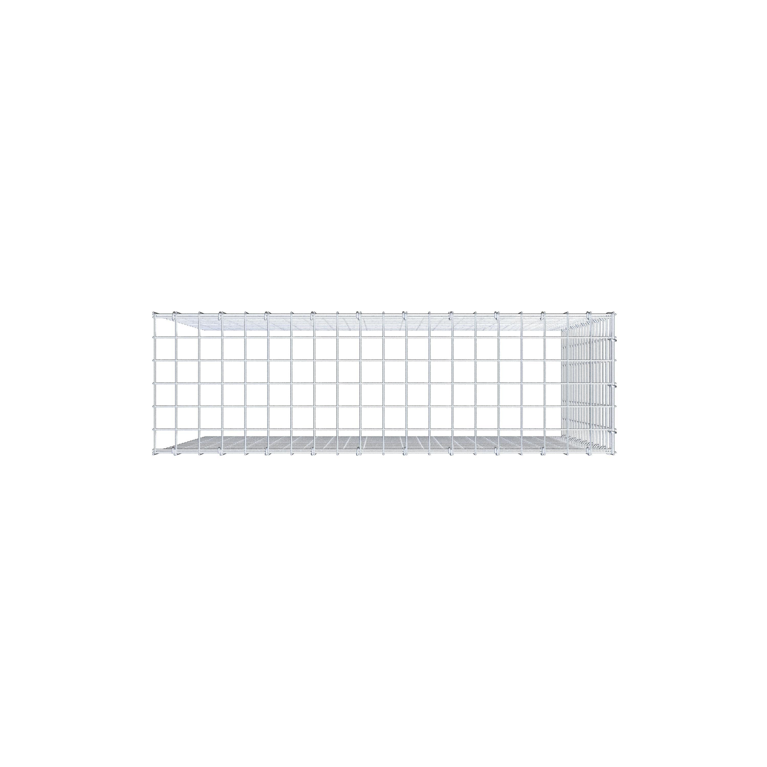 Anbaugabione Typ 4 100 cm x 90 cm x 30 cm (L x H x T), Maschenweite 5 cm x 5 cm, C-Ring