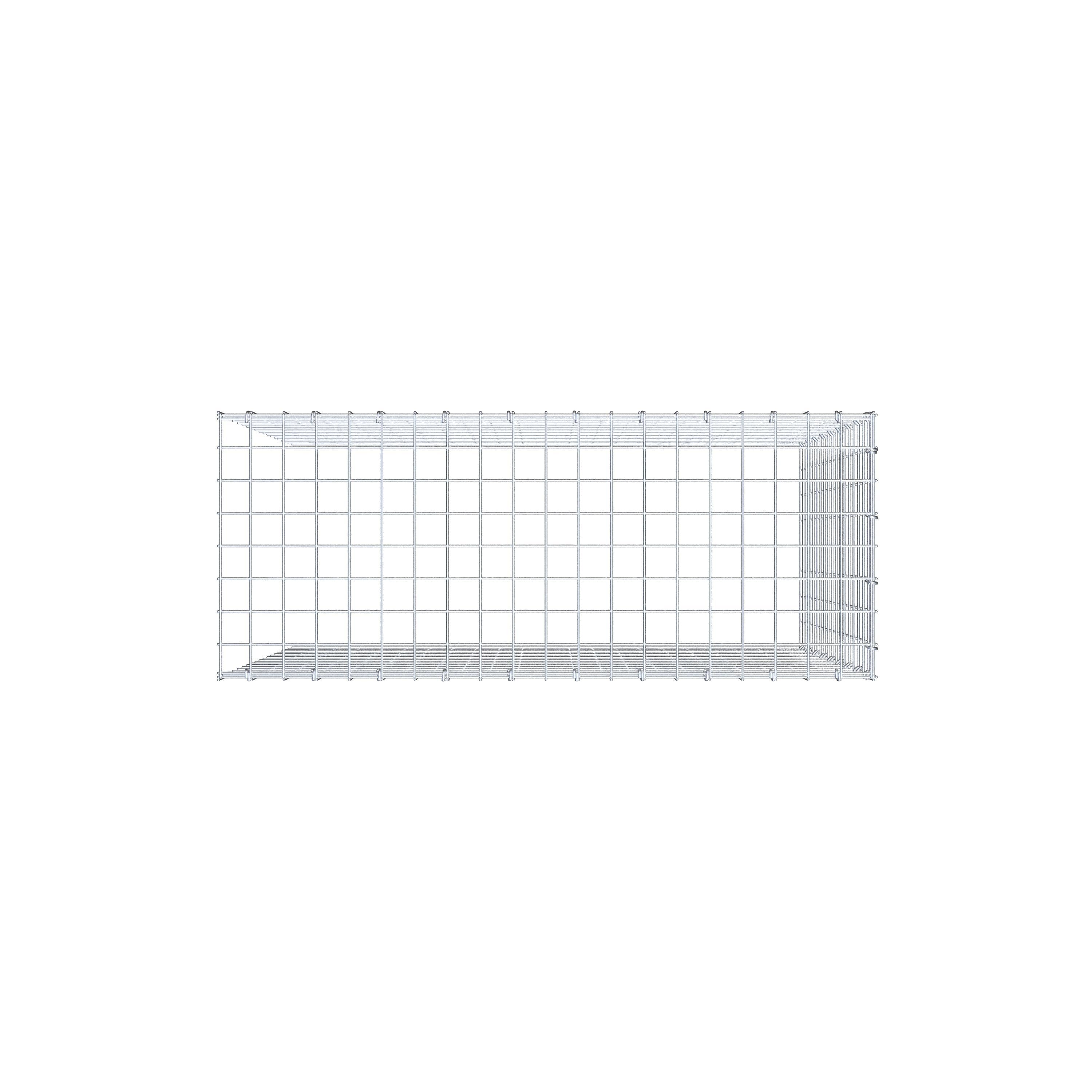 Mounted gabion type 4 100 cm x 90 cm x 40 cm (L x H x D), mesh size 5 cm x 5 cm, C-ring