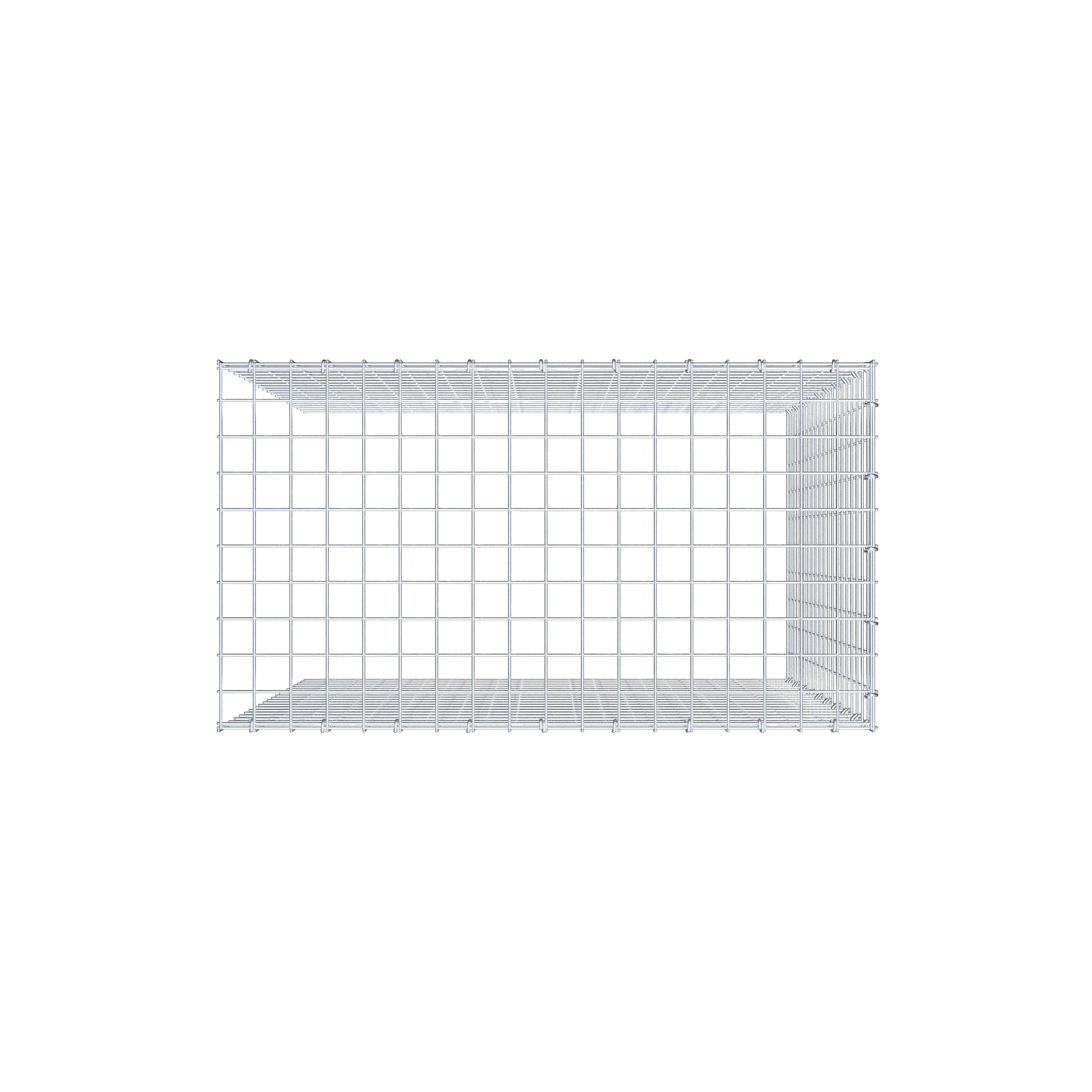 Mounted gabion type 4 100 cm x 90 cm x 50 cm (L x H x D), mesh size 5 cm x 5 cm, C-ring