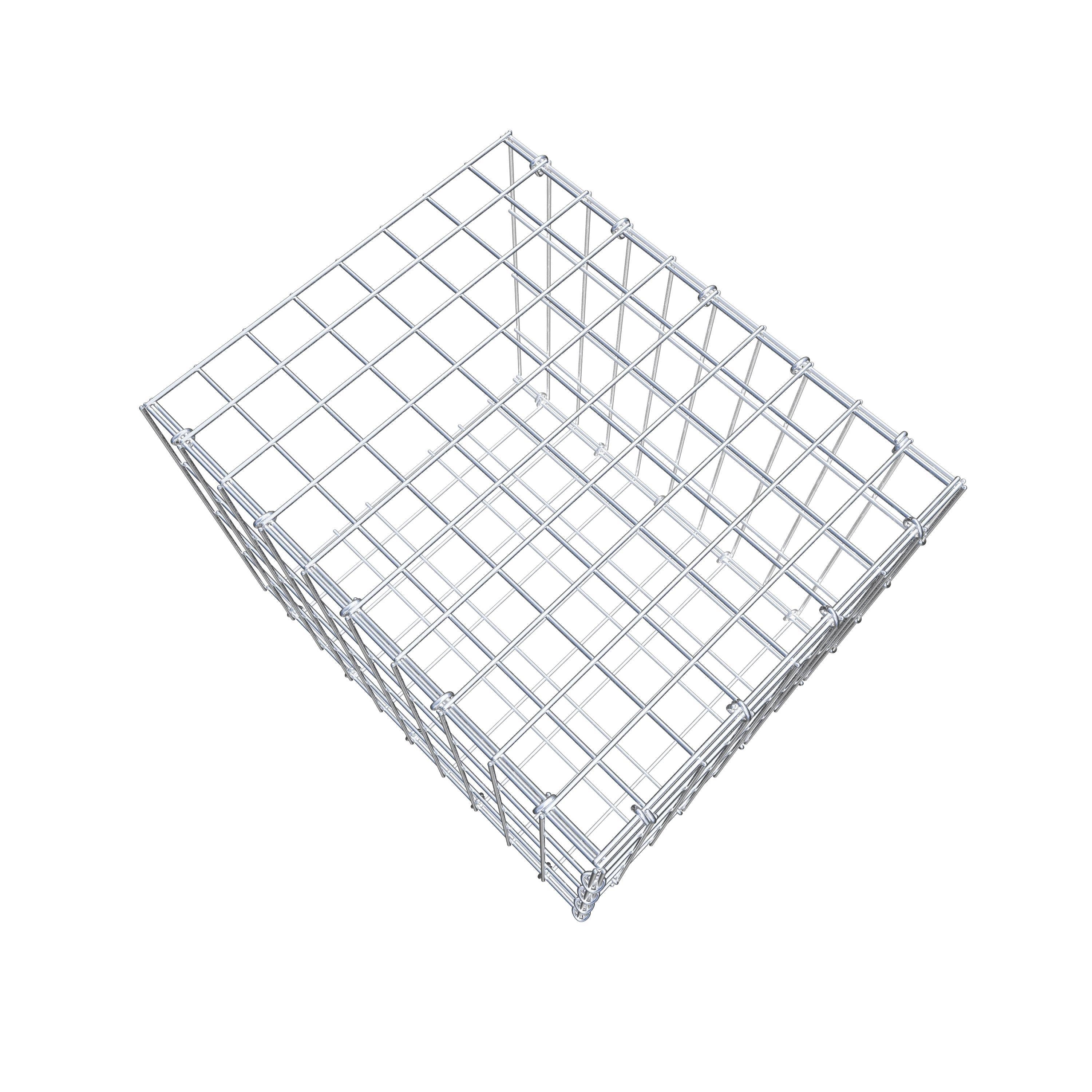 Monteret gabion type 2 50 cm x 40 cm x 40 cm, maskestørrelse 5 cm x 10 cm, C-ring